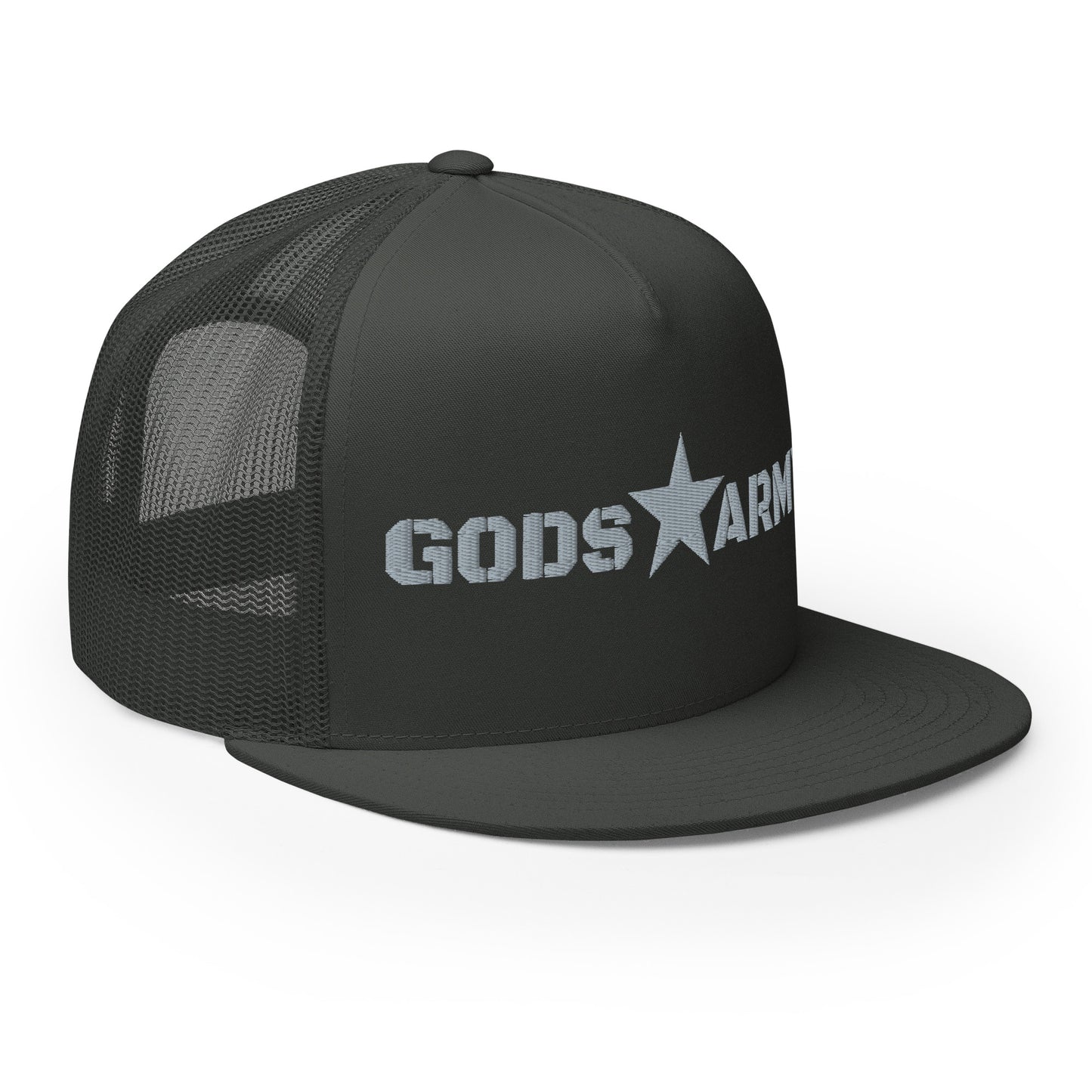 GODS ARMY - TRUE NORTH COLLECTION - Grey\Gray on Grey\Gray on Grey\Gray Back - Open Back Trucker Cap