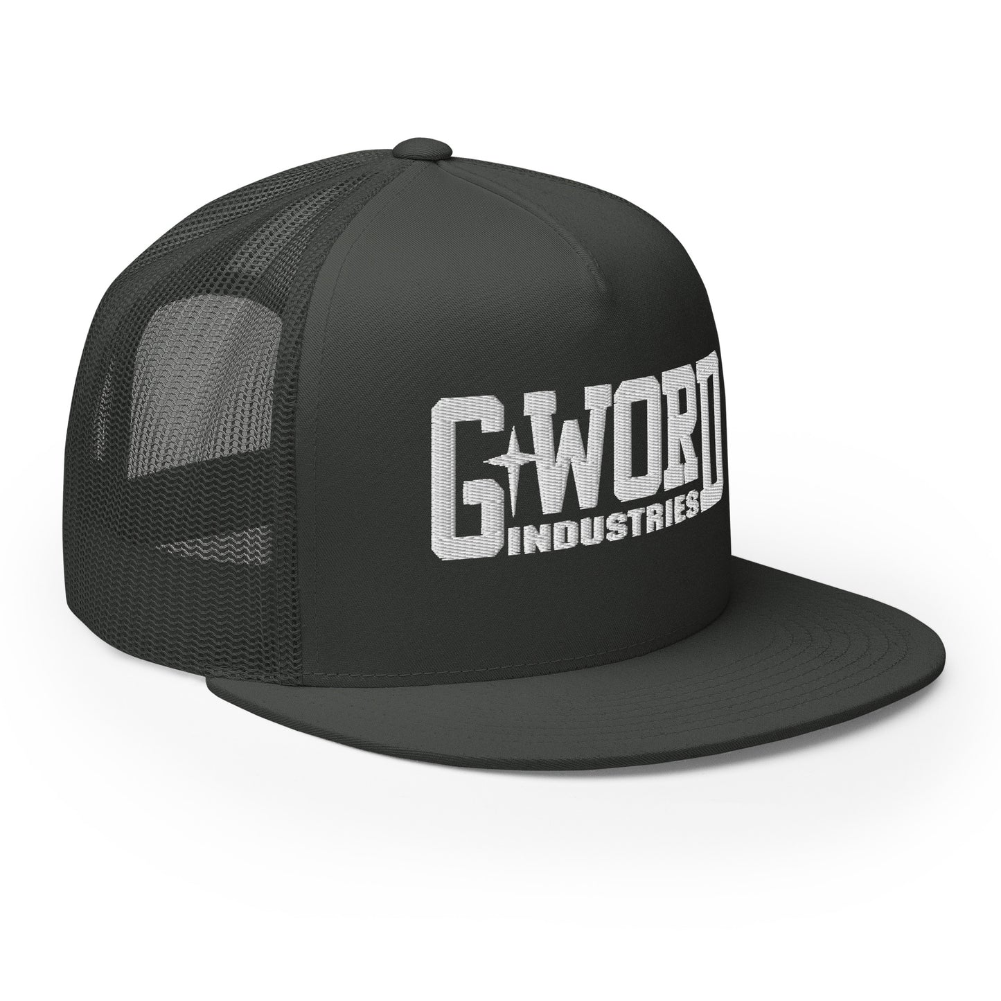 GWORD INDUSTRIES - THE LIVING TRUTH COLLECTION - White on Grey\Gray on Grey\Gray Back - Open Back Trucker Cap
