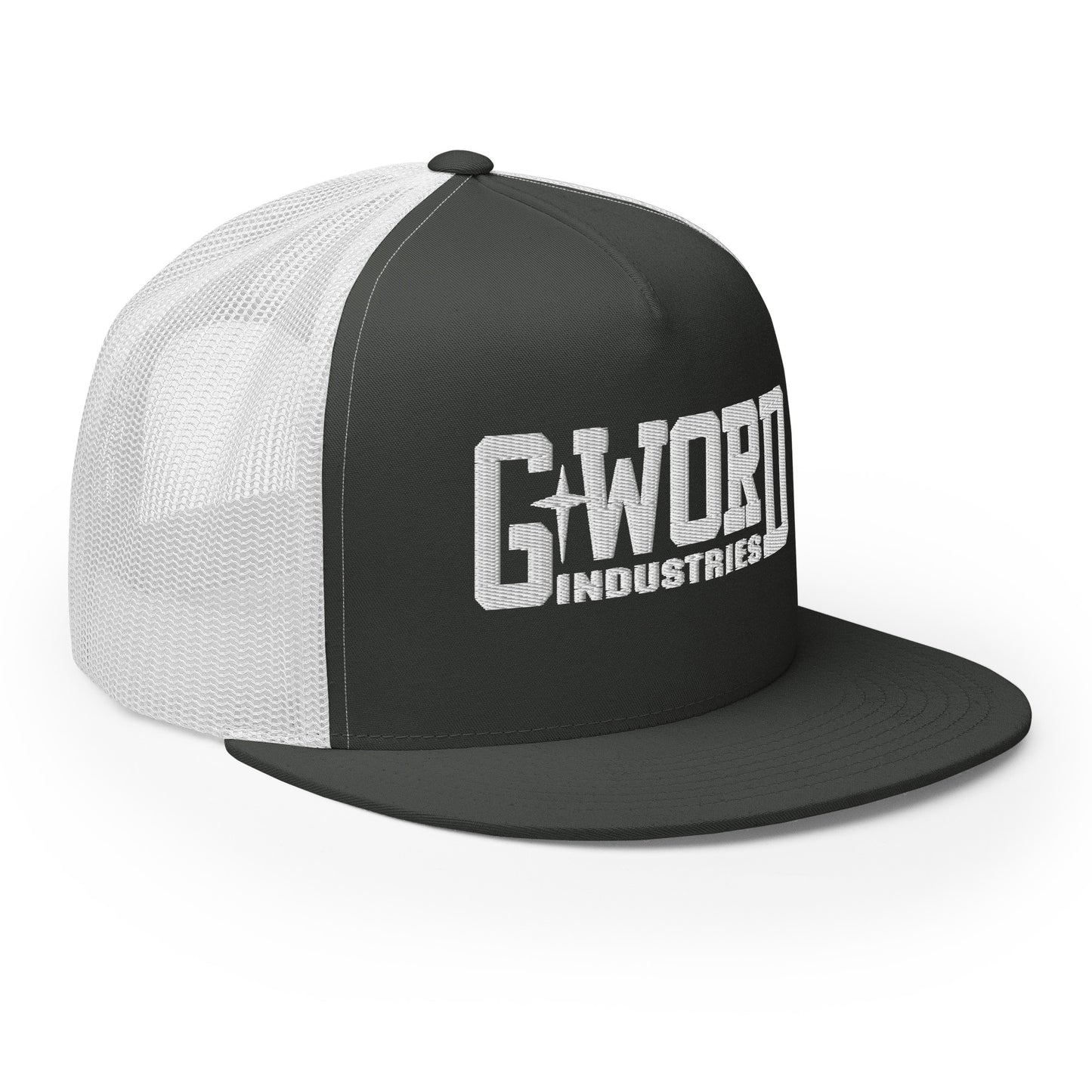GWORD INDUSTRIES - THE LIVING TRUTH COLLECTION - White on Grey\Gray on White Back - Open Back Trucker Cap