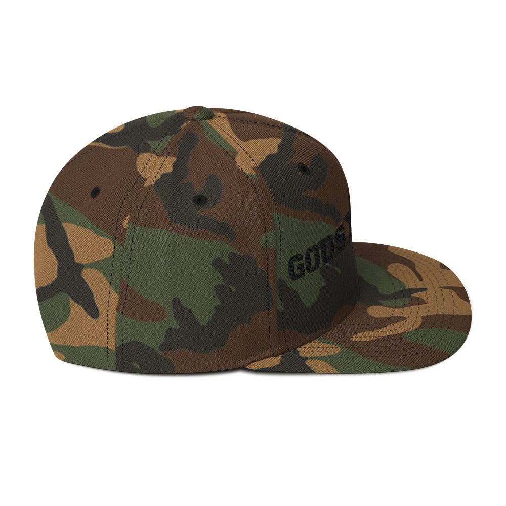GODS ARMY - TRUE NORTH COLLECTION - Black on Green Camo - Snapback Hat