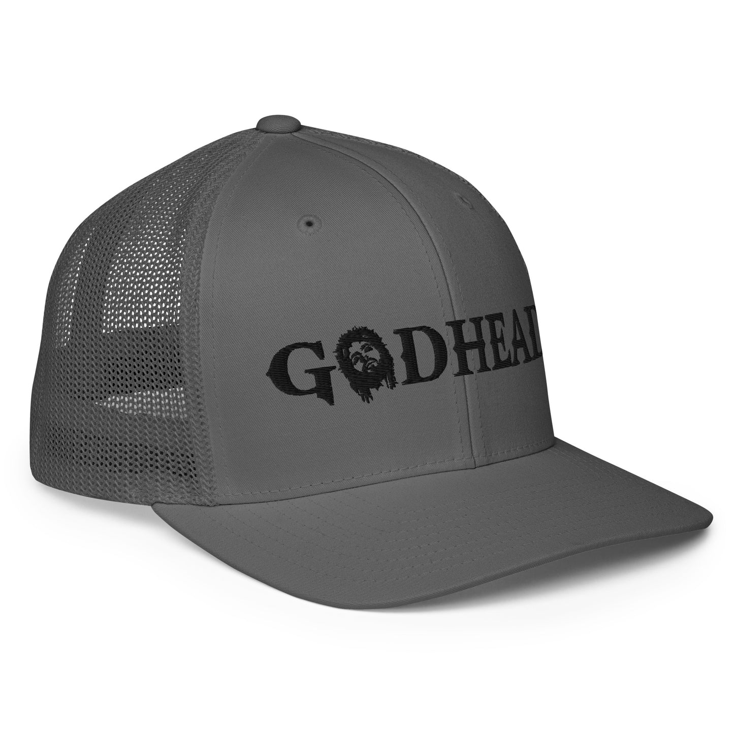 GODHEAD - CHRIST COLLECTION - BLACK on GREY\GRAY - Closed Back Trucker Cap