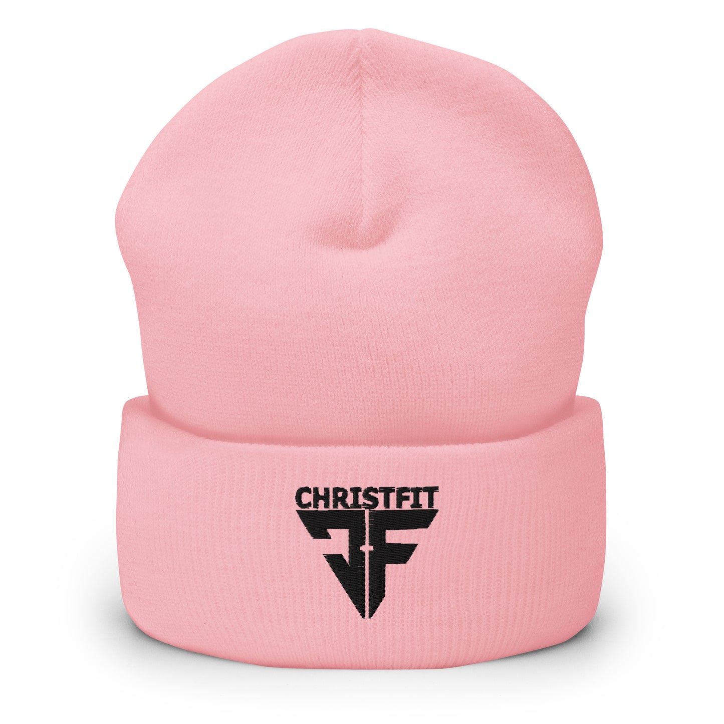 CHRISTFIT - ORIGINAL COLLECTION - BLACK on PINK - Cuffed Beanie
