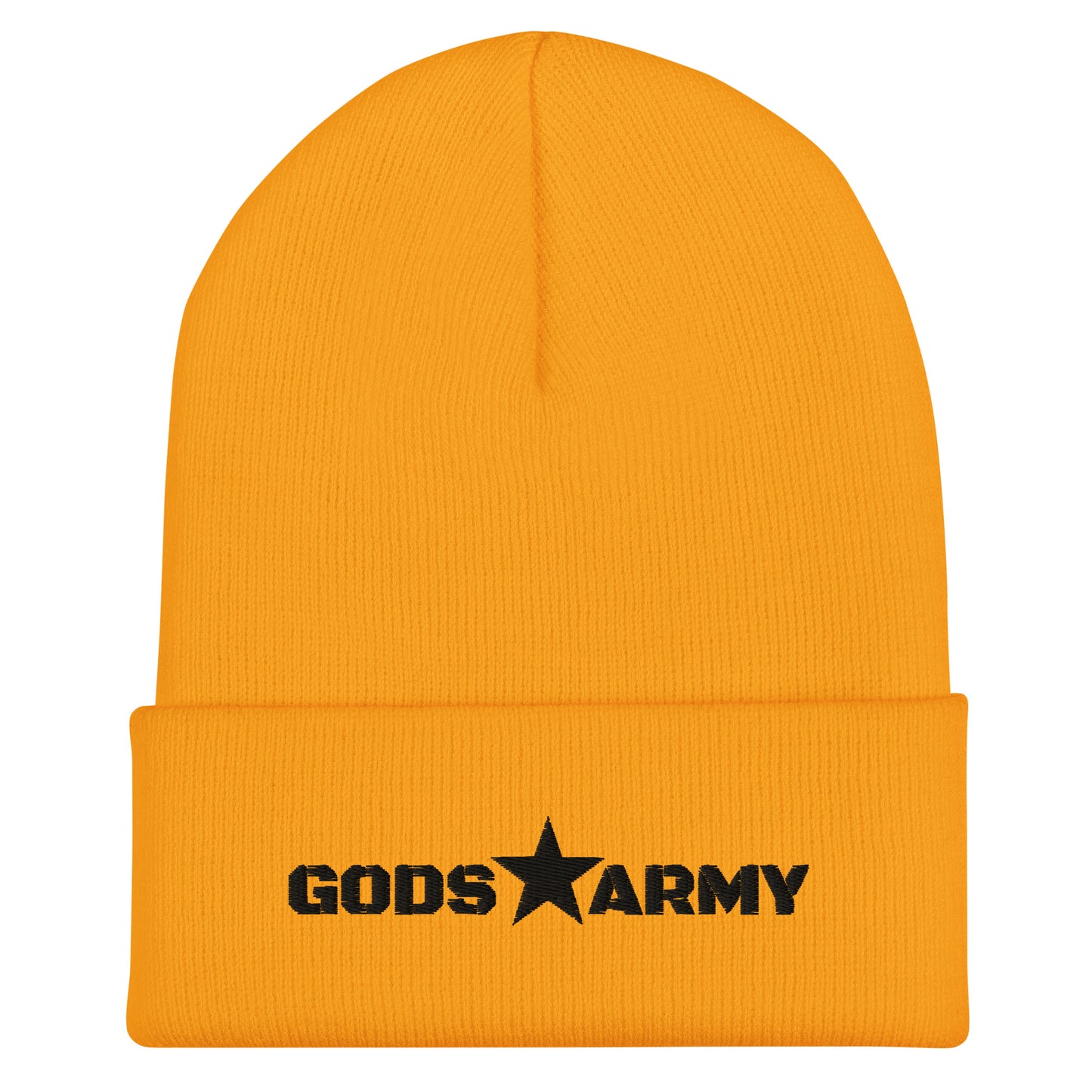 GODS ARMY - TRUE NORTH COLLECTION - Black on Gold - Cuffed Beanie