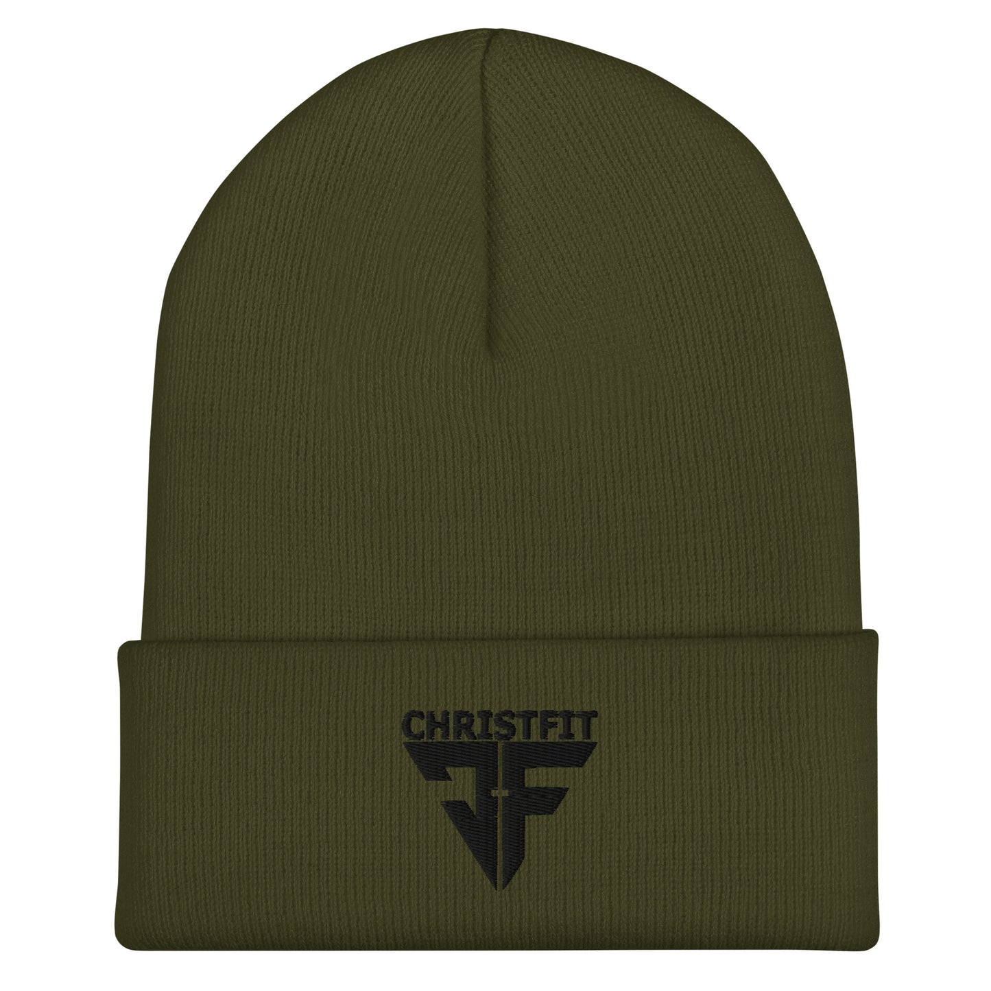 CHRISTFIT - ORIGINAL COLLECTION - BLACK on GREEN - Cuffed Beanie