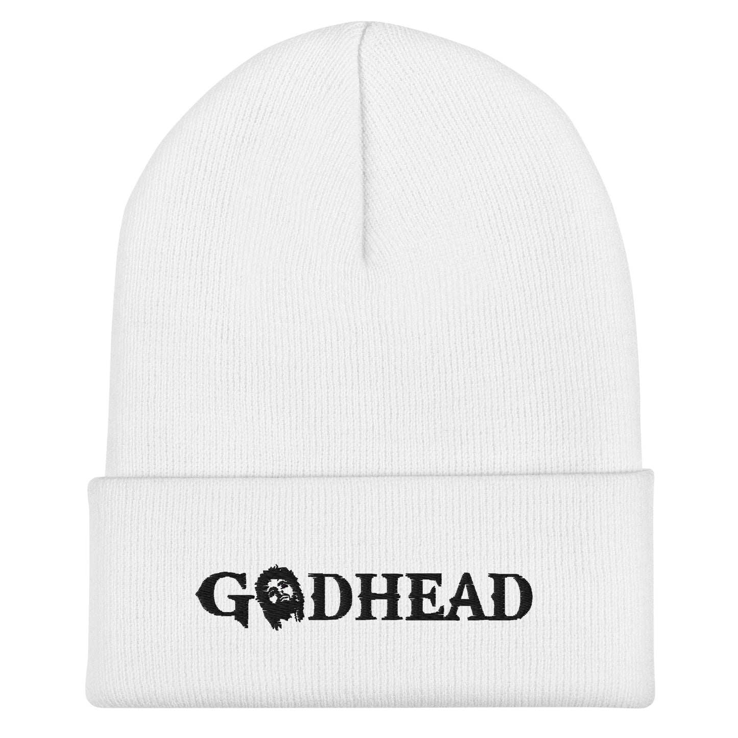 GODHEAD - CHRIST COLLECTION - BLACK on WHITE - Cuffed Beanie