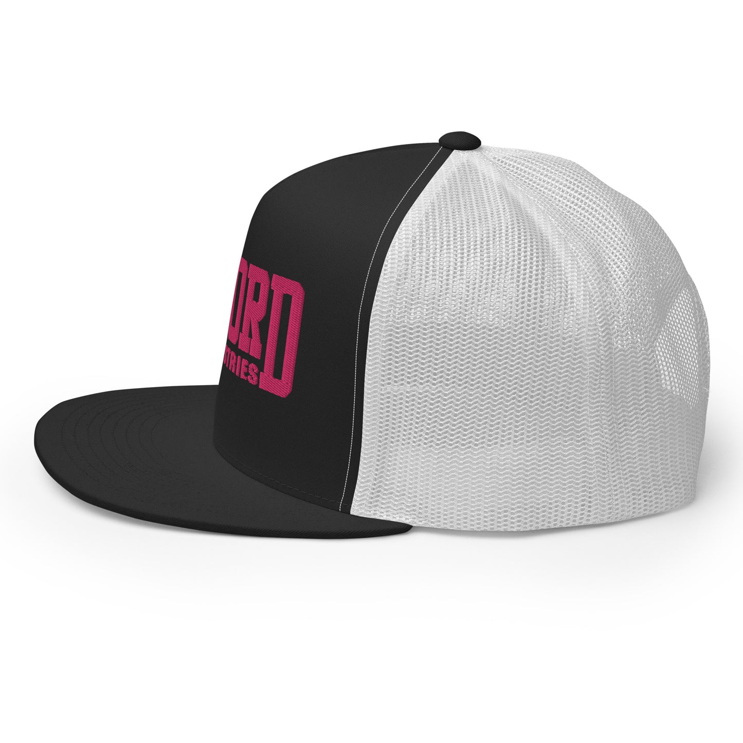 GWORD INDUSTRIES - THE LIVING TRUTH COLLECTION - Pink on Black on White Back - Open Back Trucker Cap