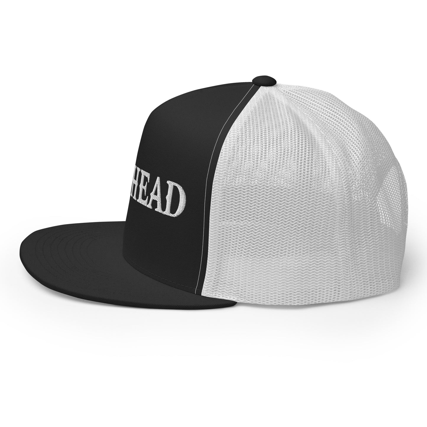 GODHEAD - CHRIST COLLECTION - WHITE on BLACK on WHITE BACK - Open Back Trucker Cap
