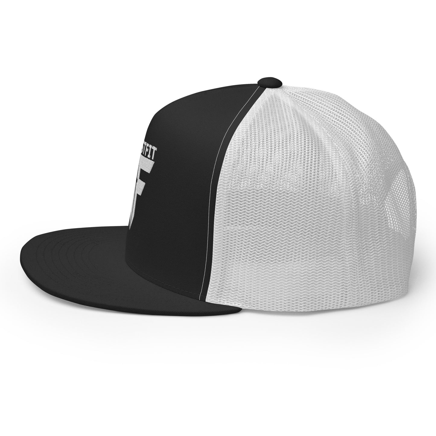 CHRISTFIT - ORIGINAL COLLECTION - WHITE on BLACK - Open Back Trucker Cap