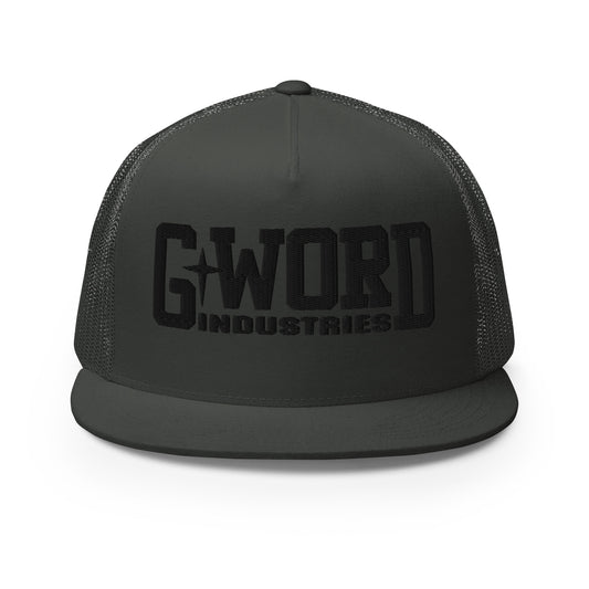 GWORD INDUSTRIES - THE LIVING TRUTH COLLECTION - Black on Grey\Gray on Grey\Gray Back - Open Back Trucker Cap