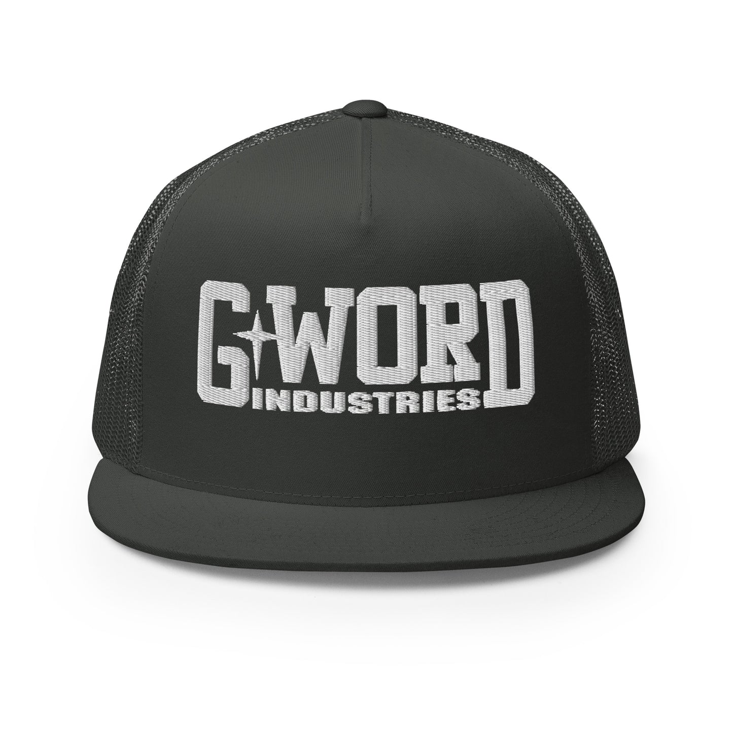 GWORD INDUSTRIES - THE LIVING TRUTH COLLECTION - White on Grey\Gray on Grey\Gray Back - Open Back Trucker Cap