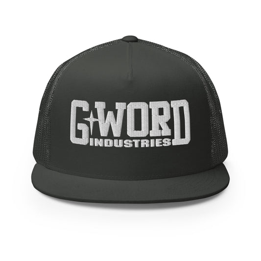 GWORD INDUSTRIES - THE LIVING TRUTH COLLECTION - White on Grey\Gray on Grey\Gray Back - Open Back Trucker Cap