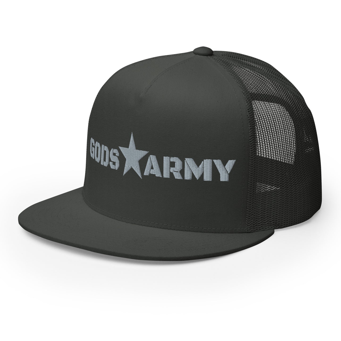 GODS ARMY - TRUE NORTH COLLECTION - Grey\Gray on Grey\Gray on Grey\Gray Back - Open Back Trucker Cap