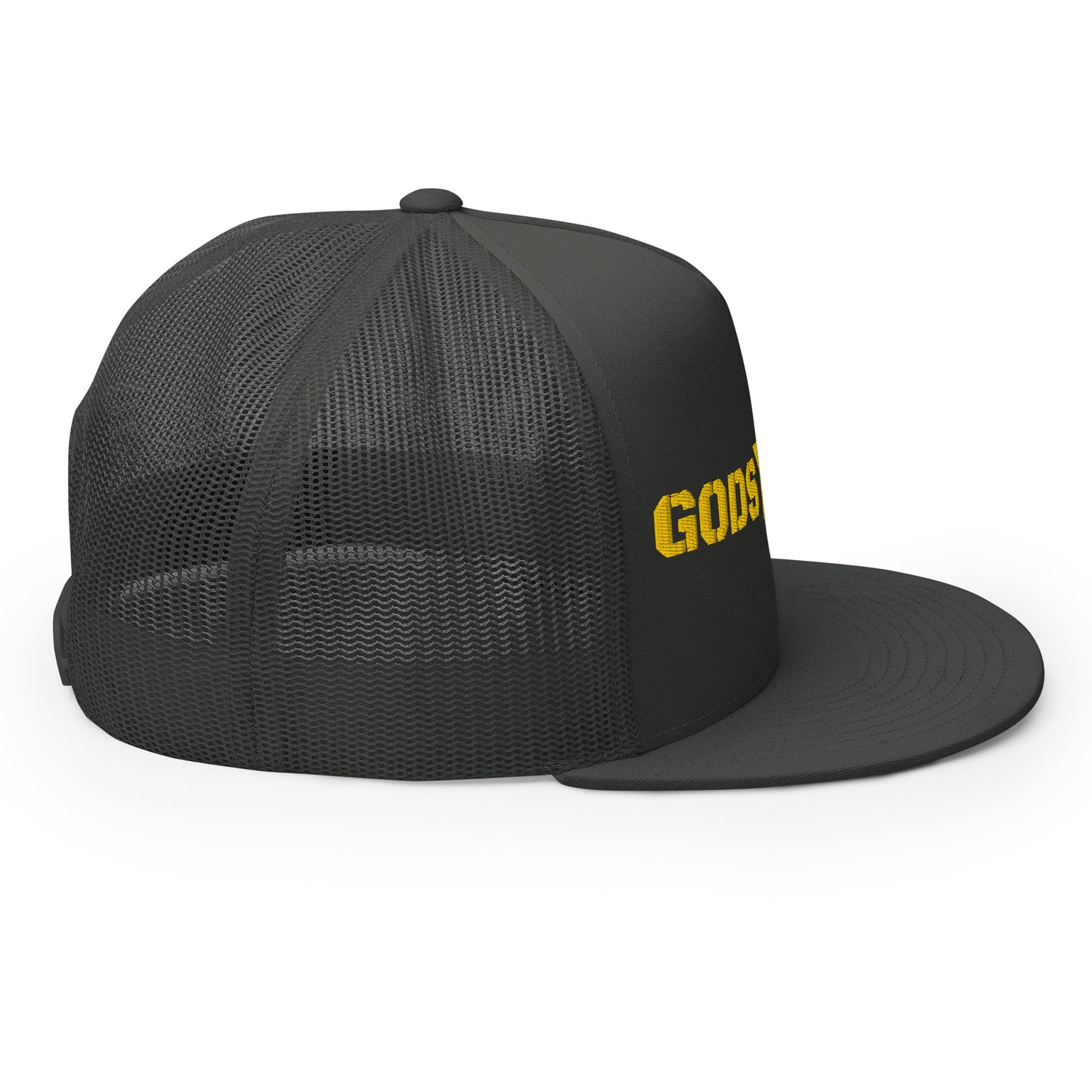 GODS ARMY - TRUE NORTH COLLECTION - Gold on Grey\Gray on Grey\Gray Back - Open Back Trucker Cap