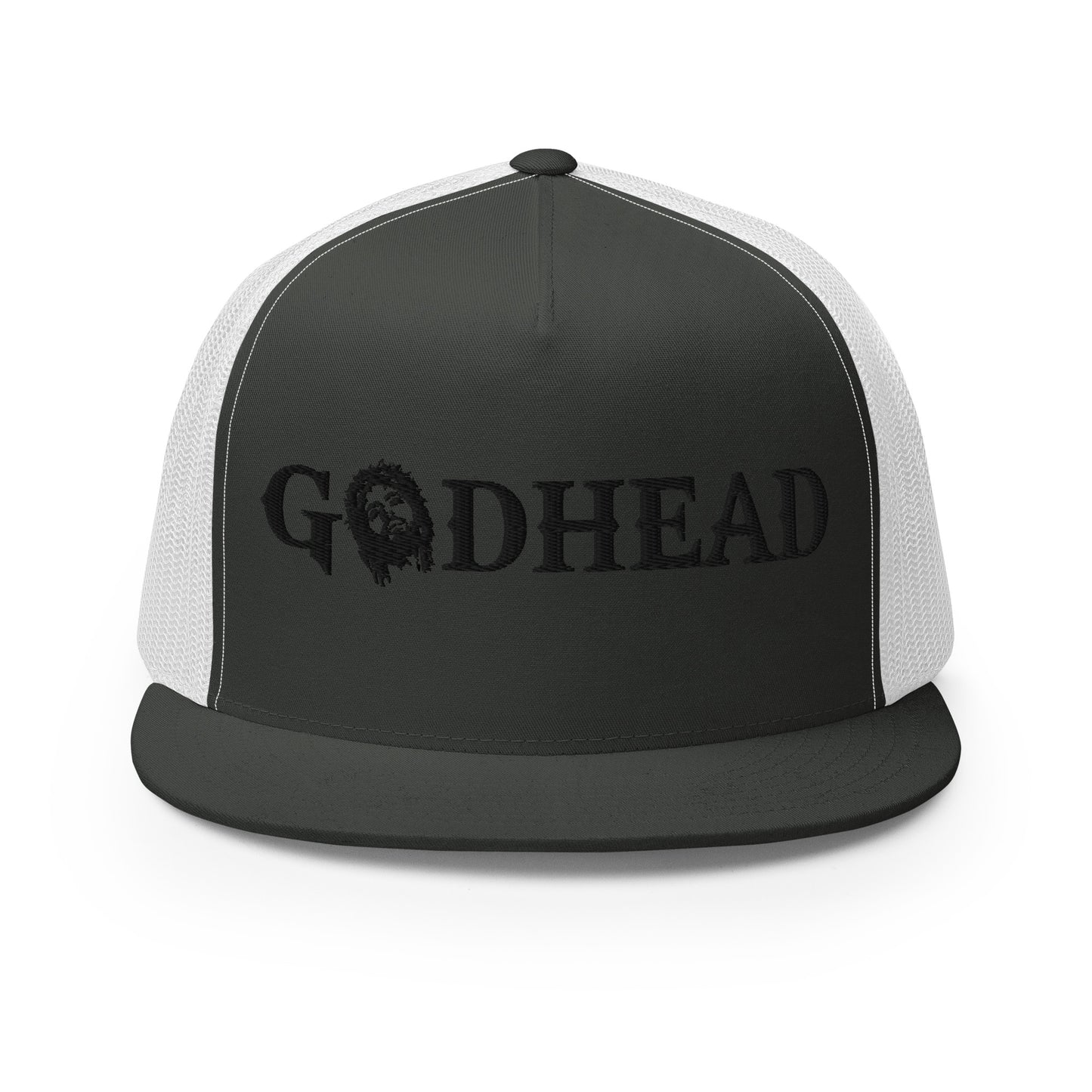 GODHEAD - CHRIST COLLECTION - BLACK on GREY\GRAY on WHITE BACK - Open Back Trucker Cap