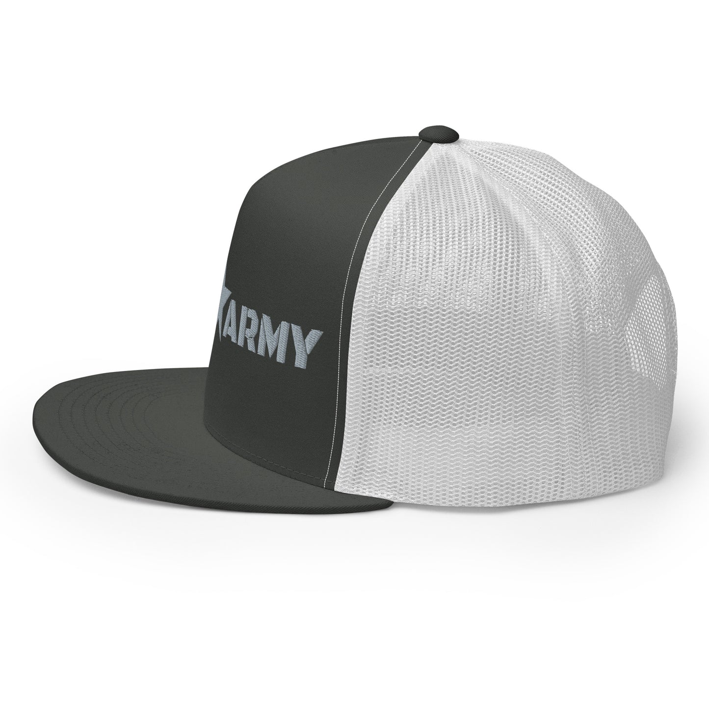 GODS ARMY - TRUE NORTH COLLECTION - Grey\Gray on Grey\Gray on White Back - Open Back Trucker Cap
