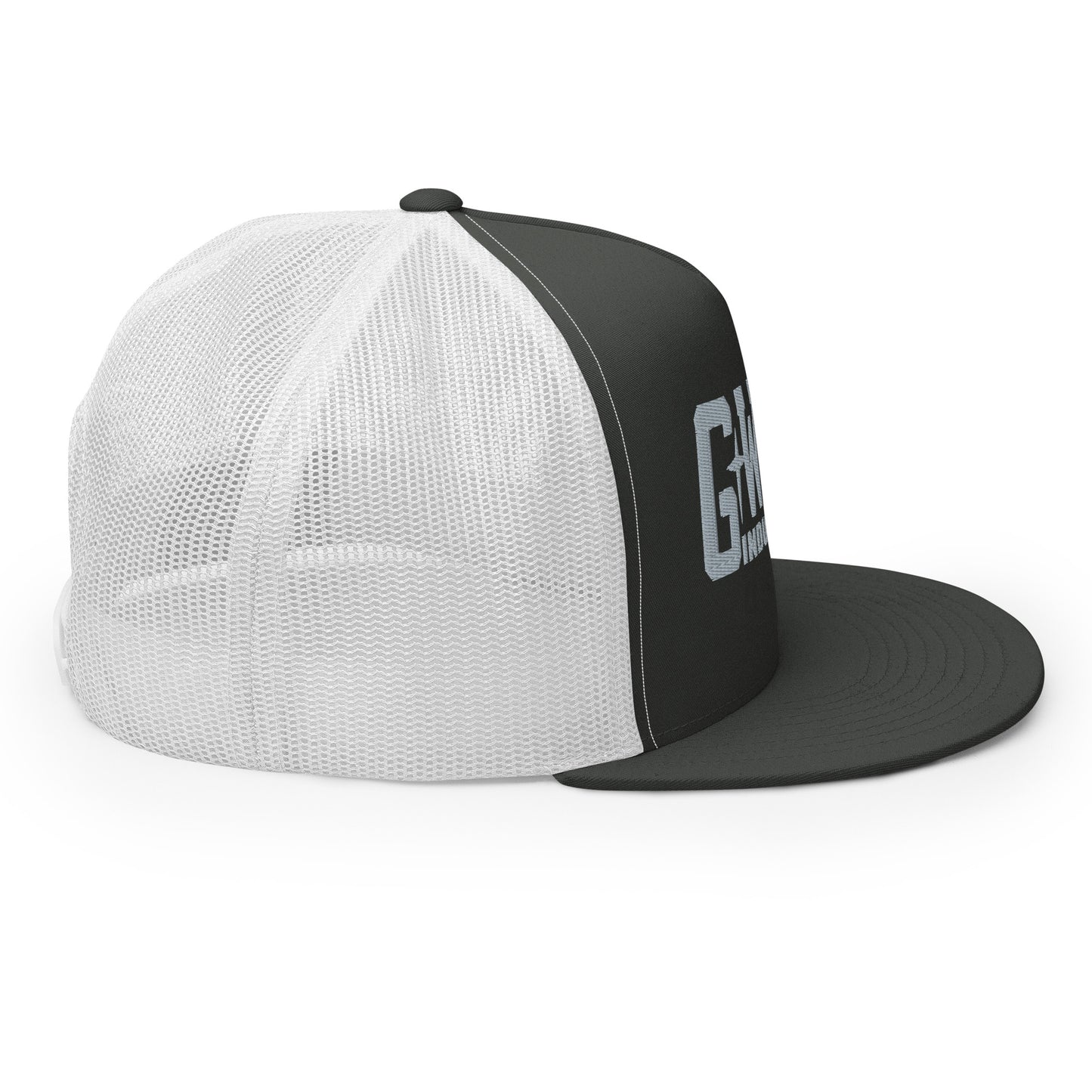 GWORD INDUSTRIES - THE LIVING TRUTH COLLECTION - Silver on Grey\Gray on White Back - Open Back Trucker Cap