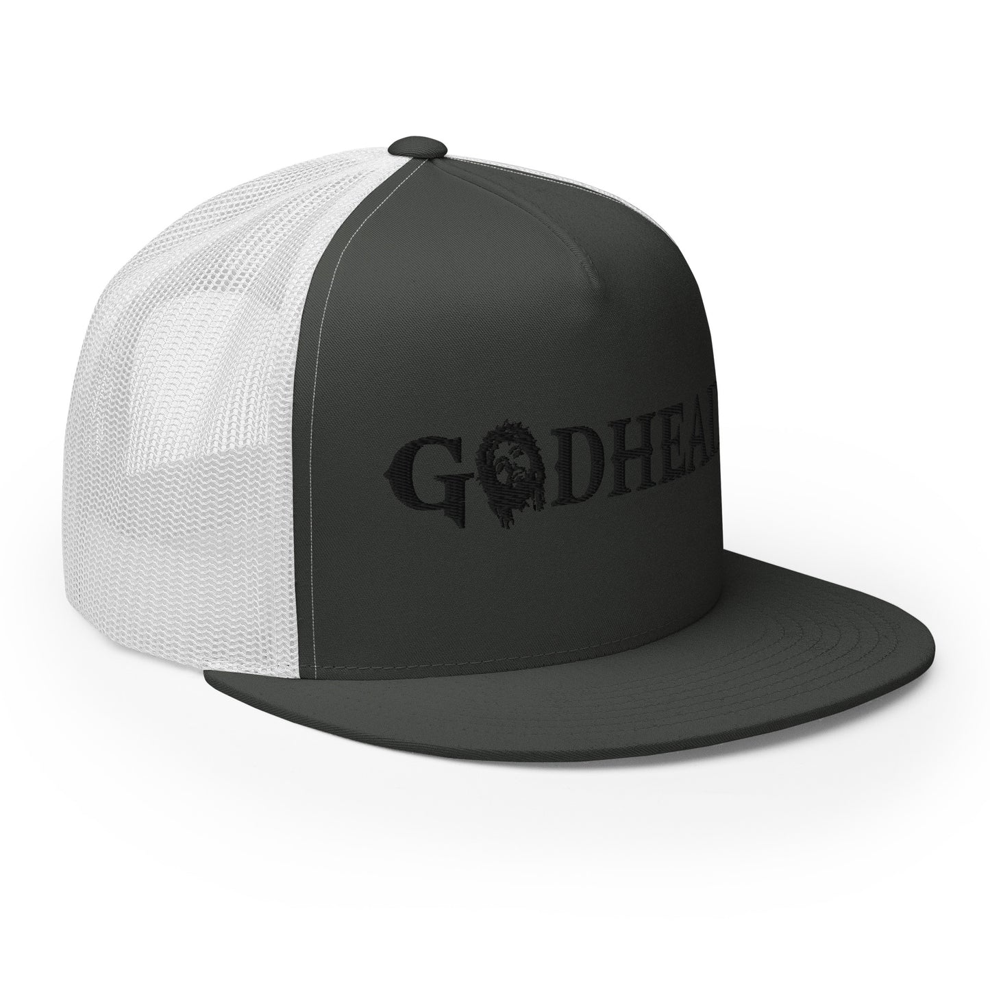 GODHEAD - CHRIST COLLECTION - BLACK on GREY\GRAY on WHITE BACK - Open Back Trucker Cap