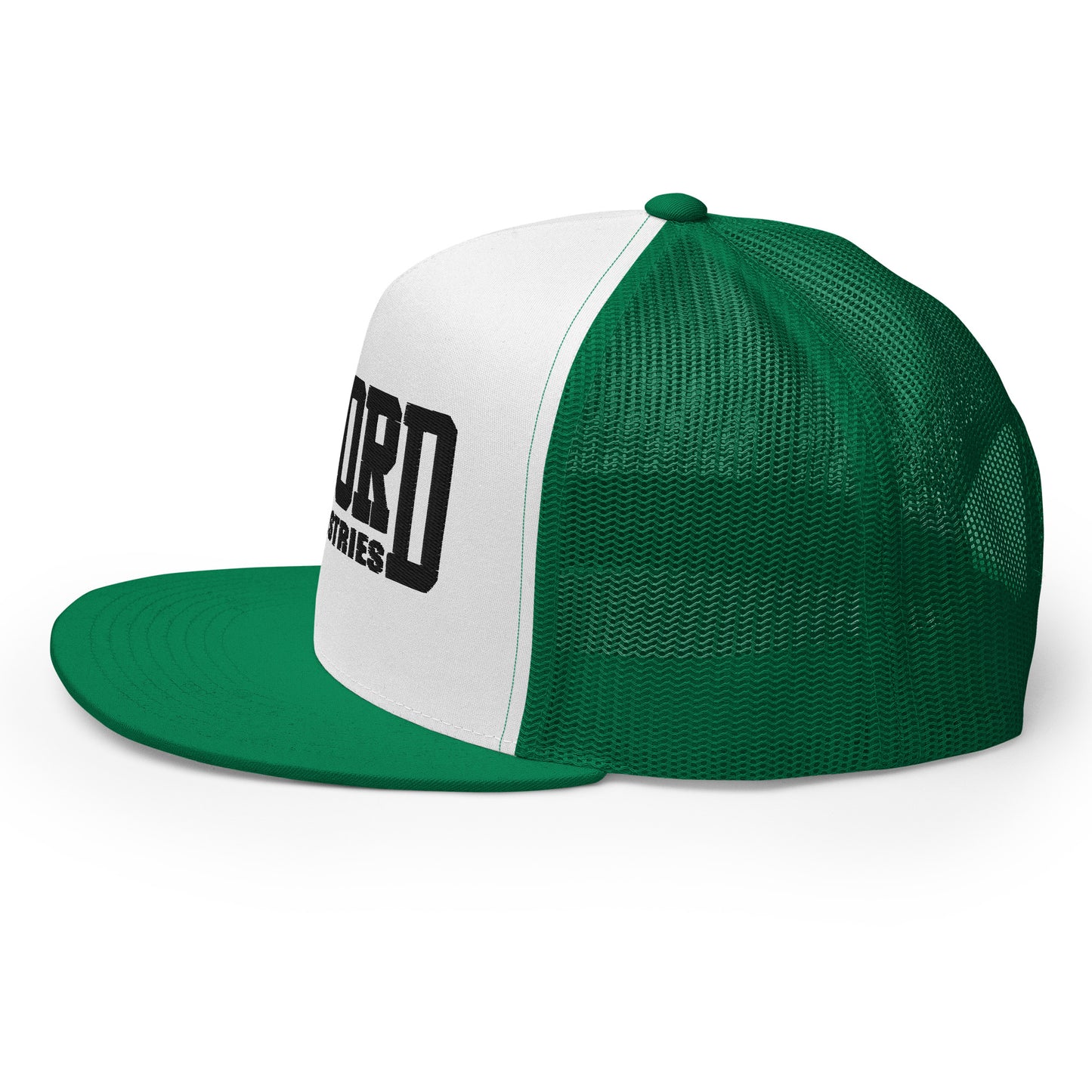GWORD INDUSTRIES - THE LIVING TRUTH COLLECTION - Black on White on Green Back - Open Back Trucker Cap