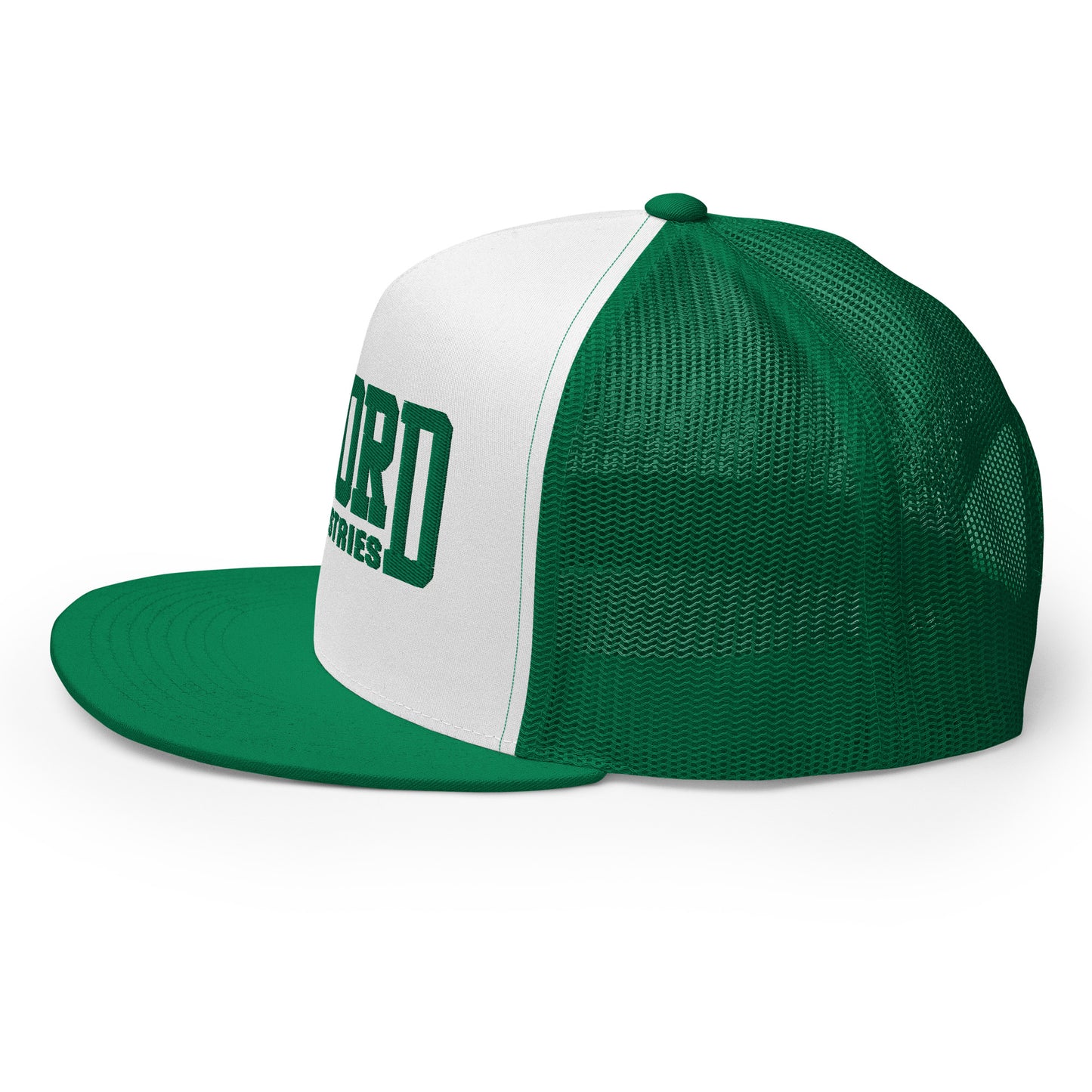 GWORD INDUSTRIES - THE LIVING TRUTH COLLECTION - Green on White on Green Back - Open Back Trucker Cap