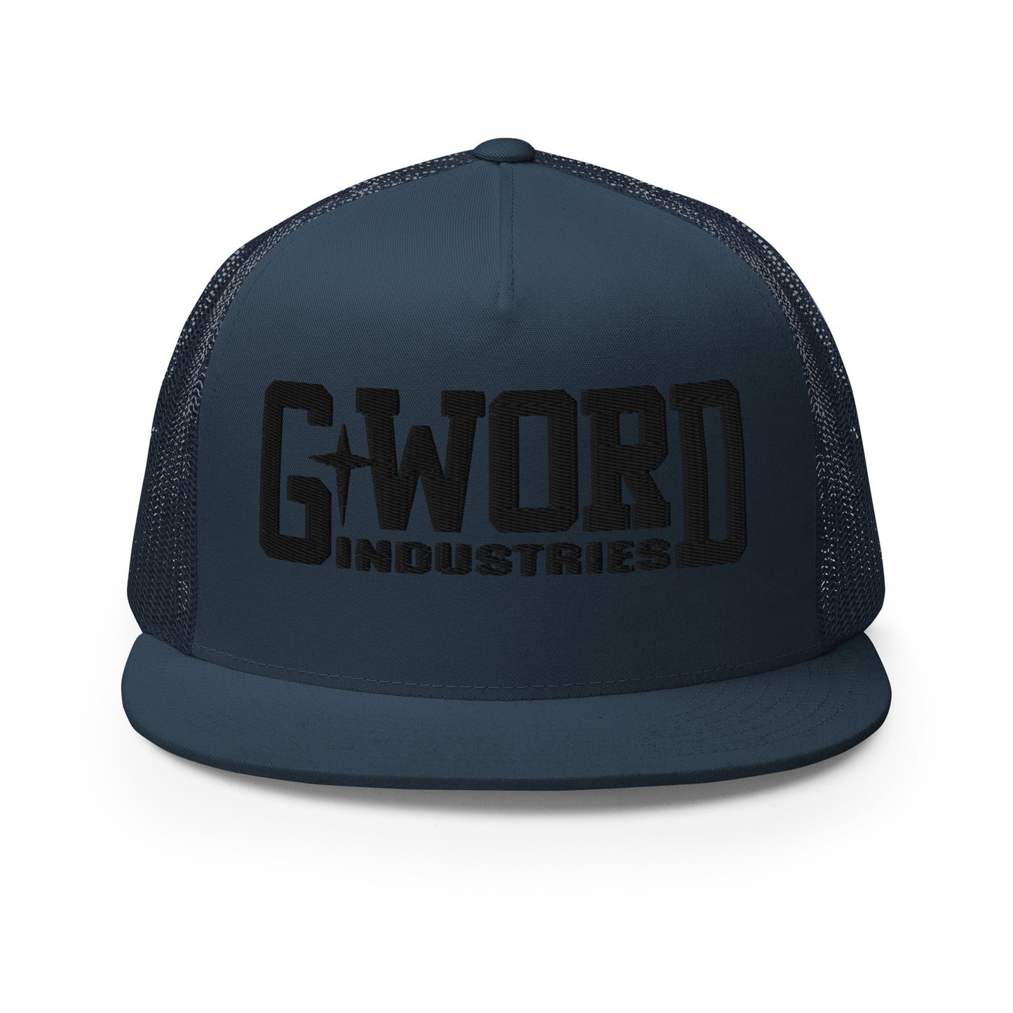 GWORD INDUSTRIES - THE LIVING TRUTH COLLECTION - Black on Teal on Teal Back - Open Back Trucker Cap