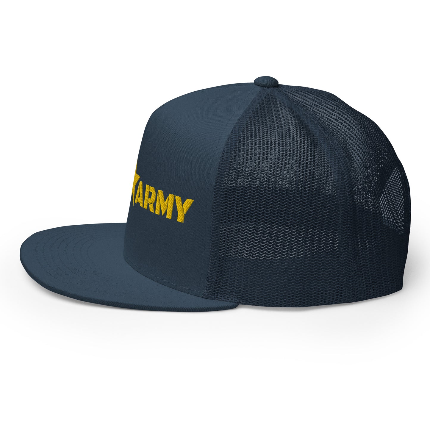 GODS ARMY - TRUE NORTH COLLECTION - Gold on Teal on Teal Back - Open Back Trucker Cap