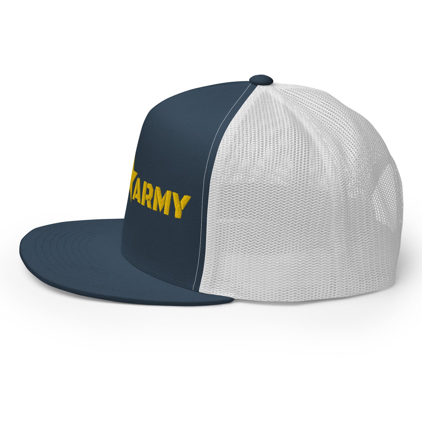 GODS ARMY - TRUE NORTH COLLECTION - Gold on Teal on Teal Back - Open Back Trucker Cap