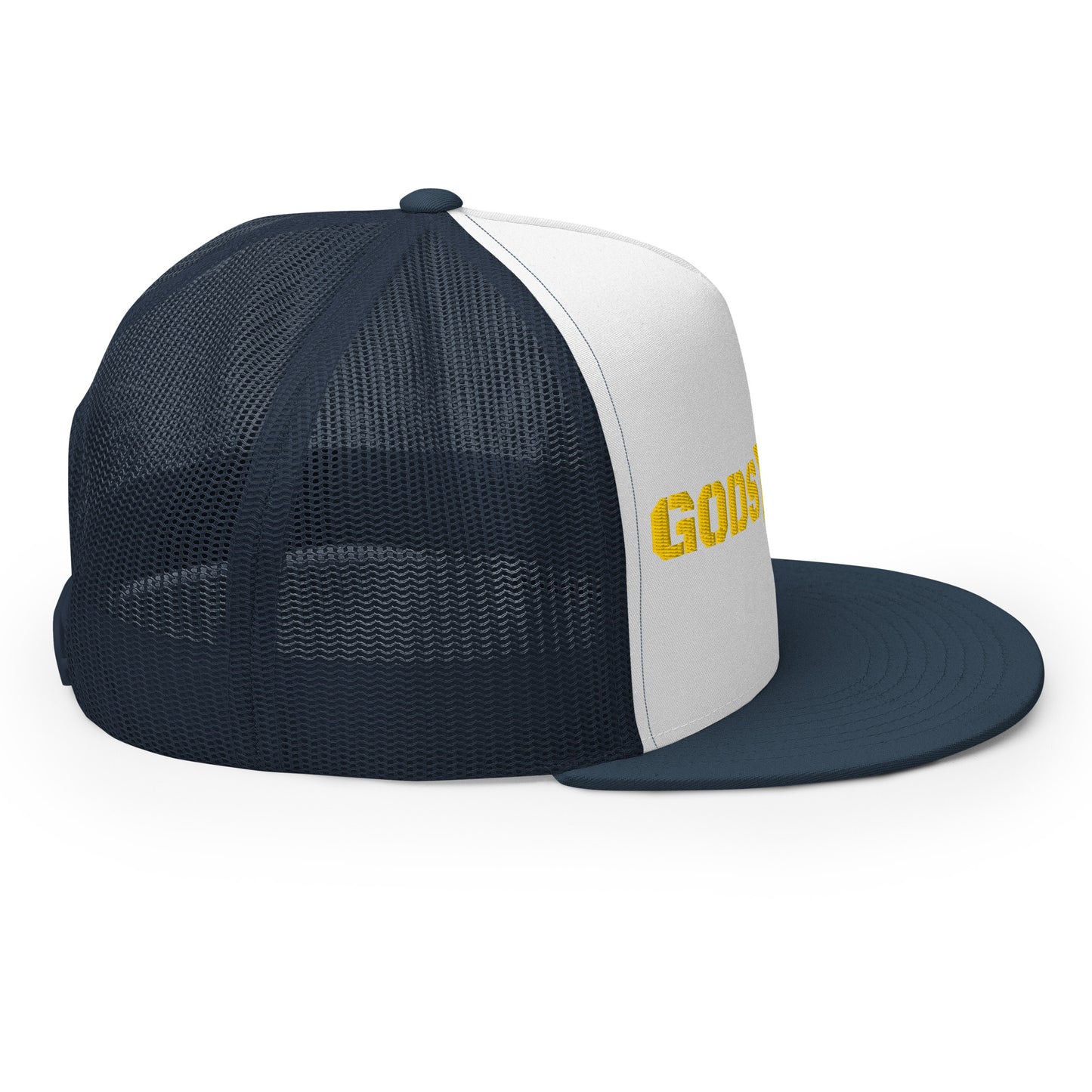 GODS ARMY - TRUE NORTH COLLECTION - Gold on White on Teal Back - Open Back Trucker Cap