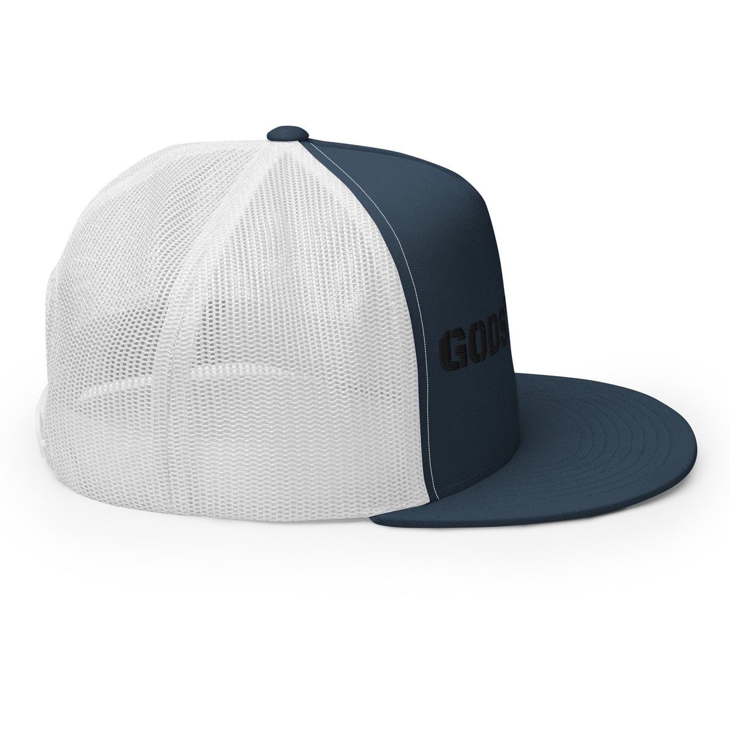 GODS ARMY - TRUE NORTH COLLECTION - Black on Teal on White Back - Open Back Trucker Cap