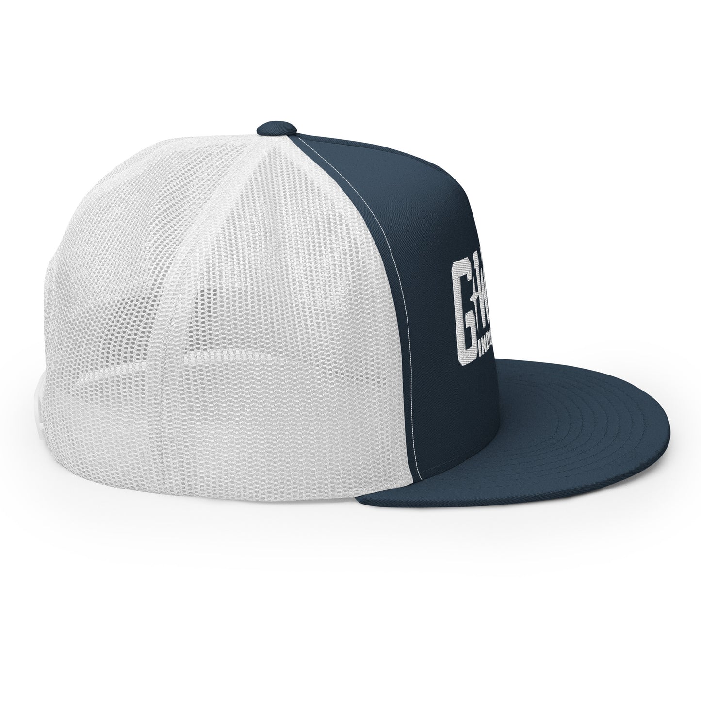 GWORD INDUSTRIES - THE LIVING TRUTH COLLECTION - White on Teal on White Back - Open Back Trucker Cap