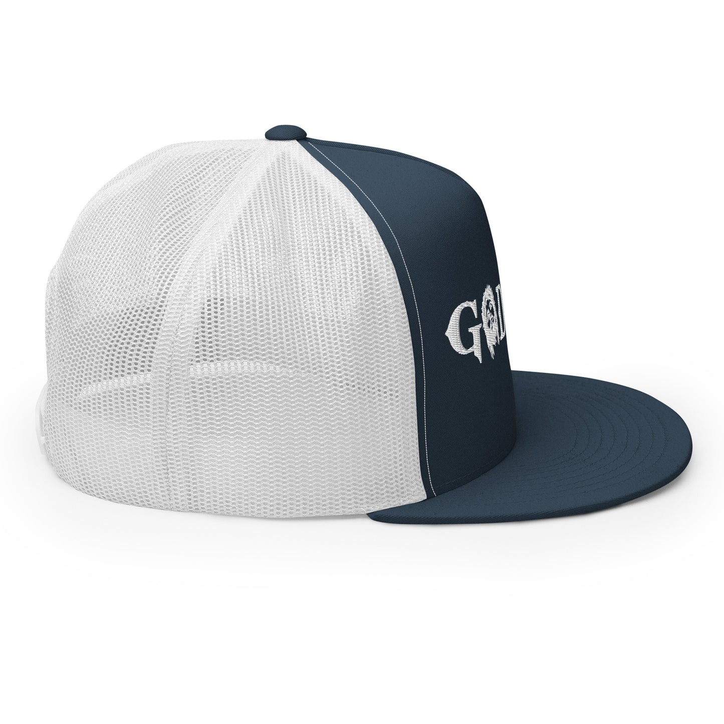 GODHEAD - CHRIST COLLECTION - WHITE on TEAL on TEAL - Open Back Trucker Cap