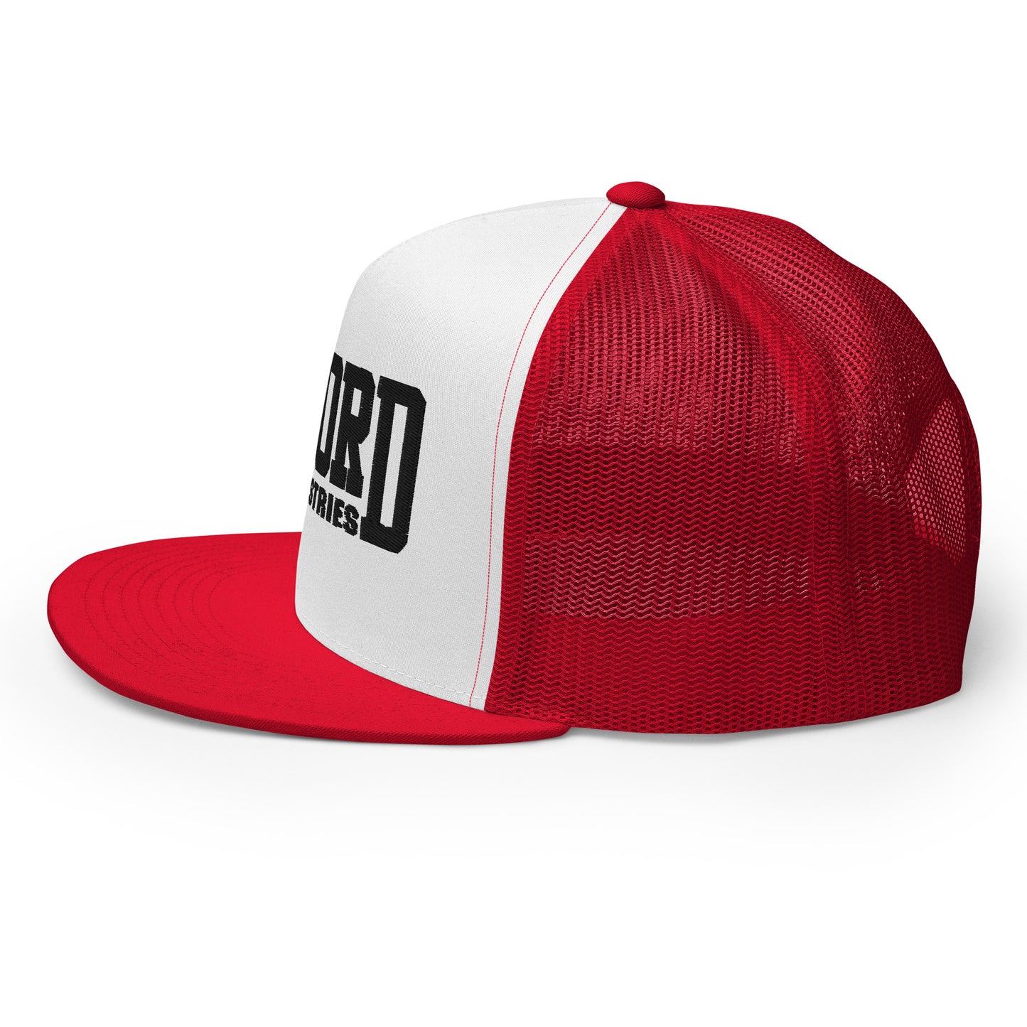 GWORD INDUSTRIES - THE LIVING TRUTH COLLECTION - Black on White on Red Back - Open Back Trucker Cap