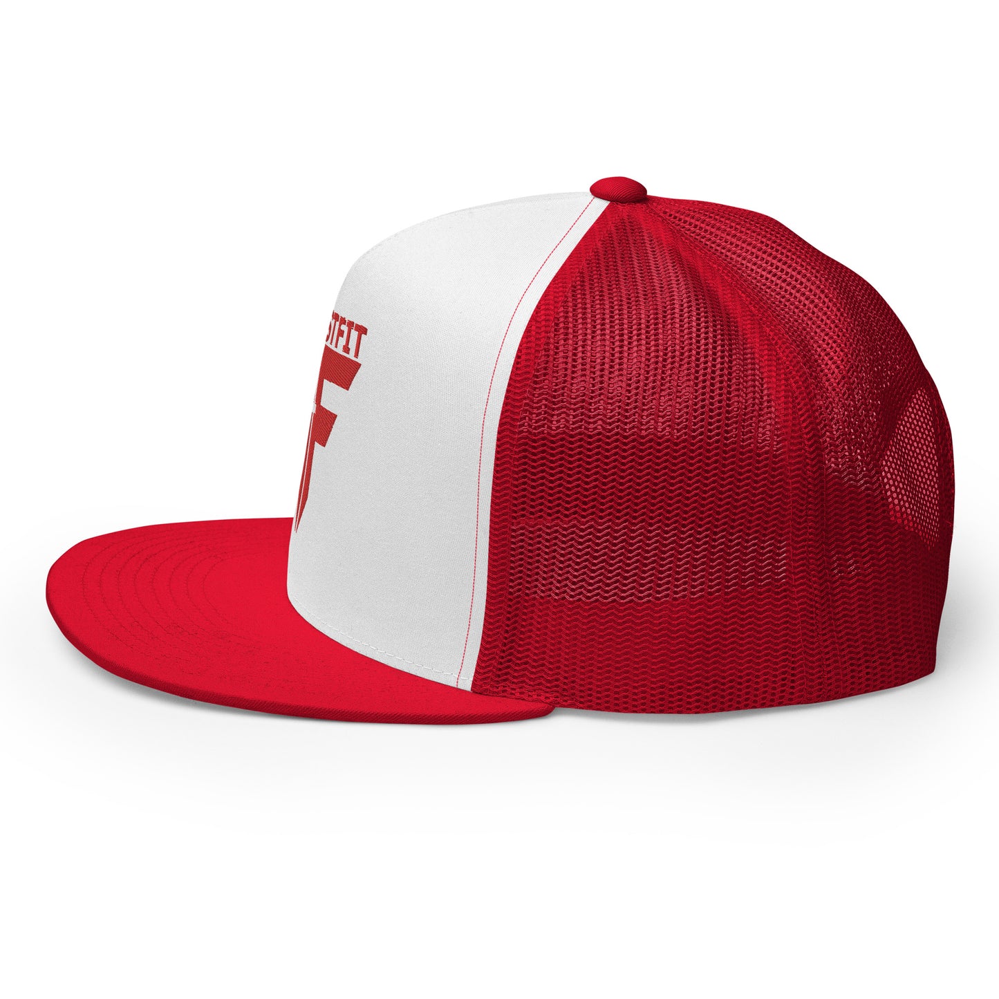 CHRISTFIT - ORIGINAL COLLECTION - RED on WHITE with RED BACK - Open Back Trucker Cap