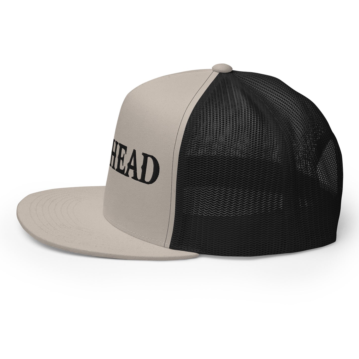 GODHEAD - CHRIST COLLECTION - BLACK on SILVER on BLACK BACK - Open Back Trucker Cap