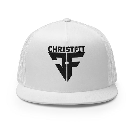 CHRISTFIT - ORIGINAL COLLECTION - WHITE on WHITE - Open Back Trucker Cap