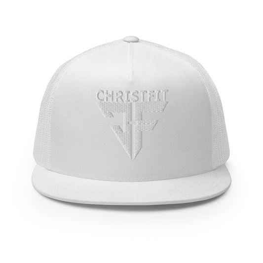CHRISTFIT - ORIGINAL COLLECTION - WHITE on WHITE - Open Back Trucker Cap