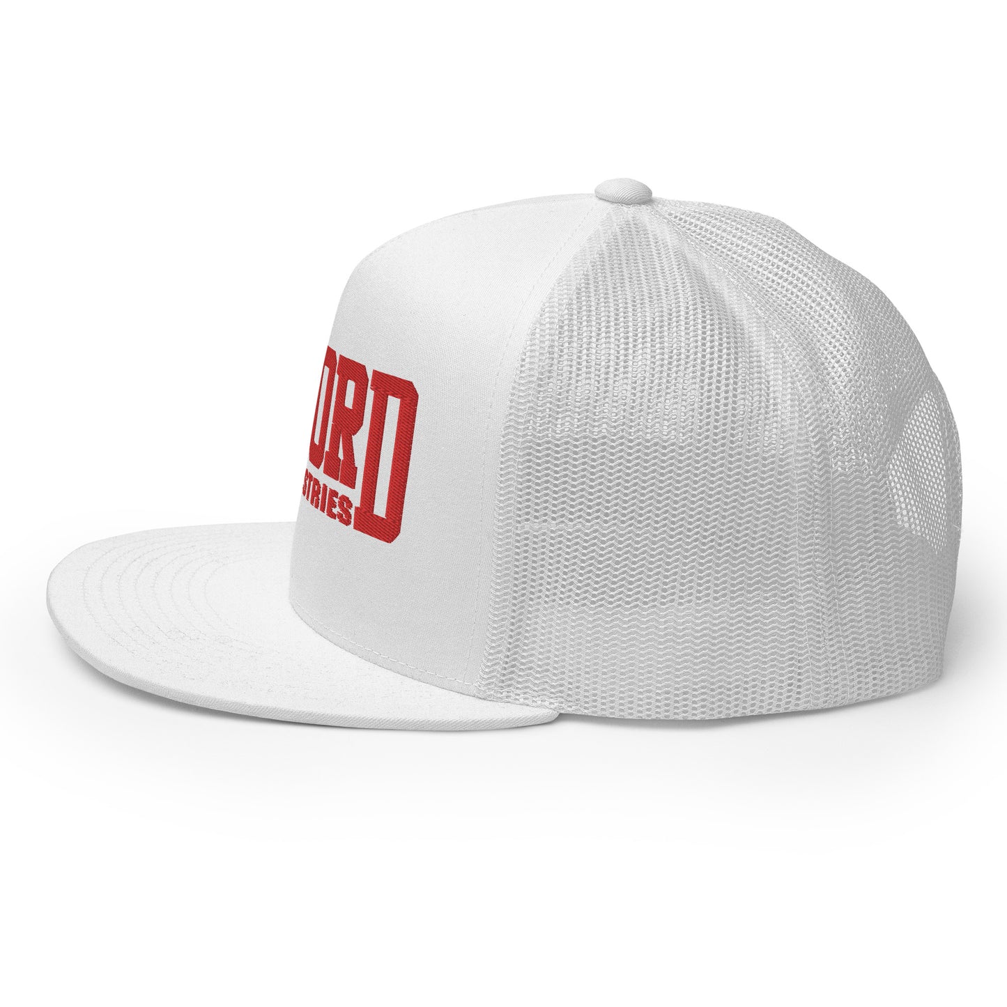 GWORD INDUSTRIES - THE LIVING TRUTH COLLECTION - Red on White on White Back - Open Back Trucker Cap