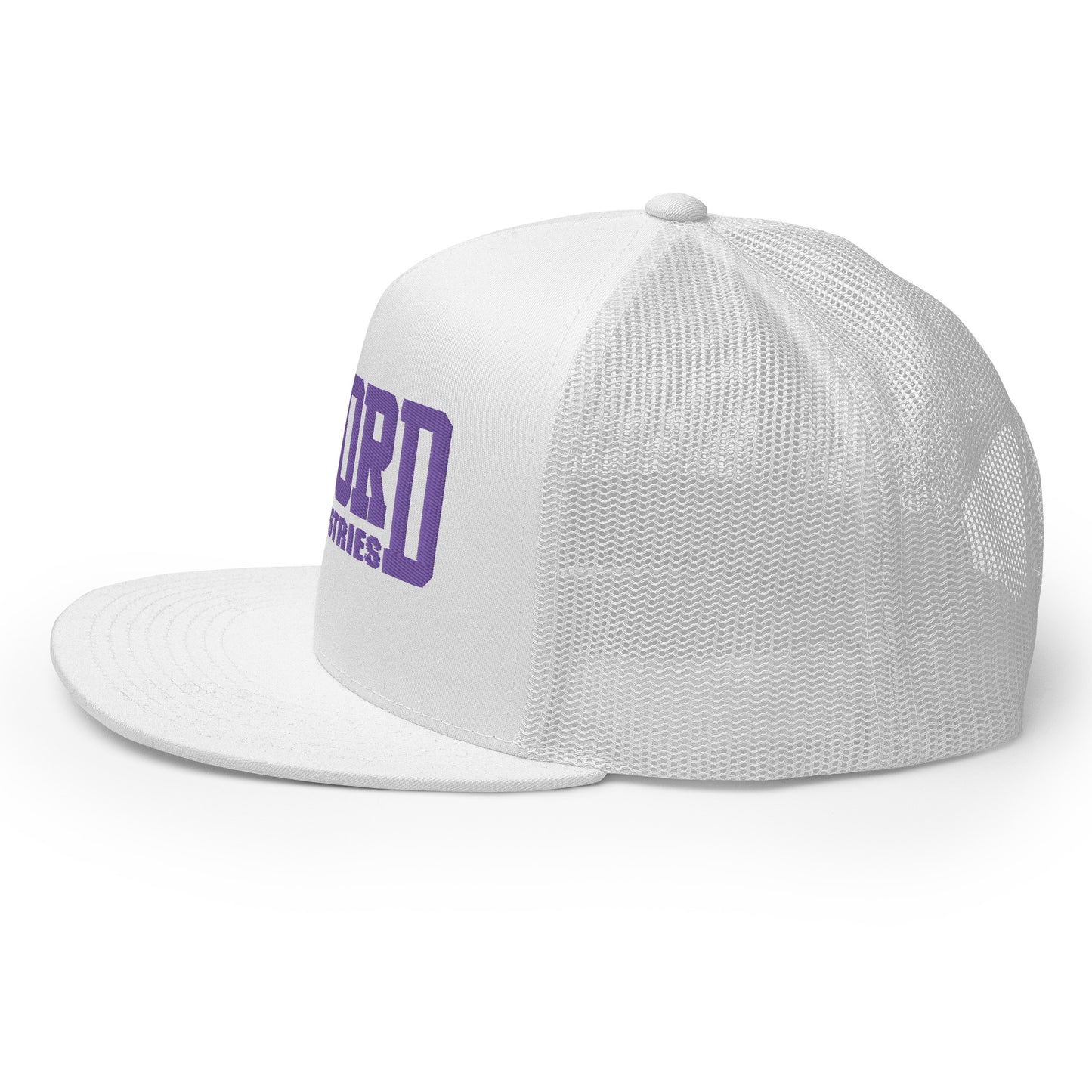 GWORD INDUSTRIES - THE LIVING TRUTH COLLECTION - Purple on White on White Back - Open Back Trucker Cap
