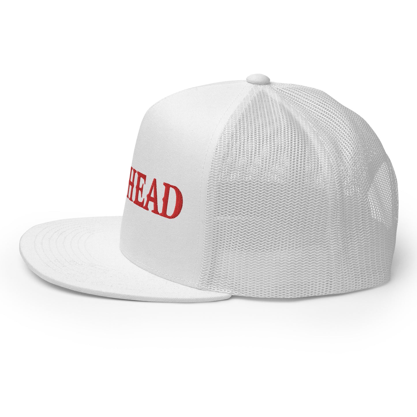 GODHEAD - CHRIST COLLECTION - BLOOD RED on WHITE - Open Back Trucker Cap