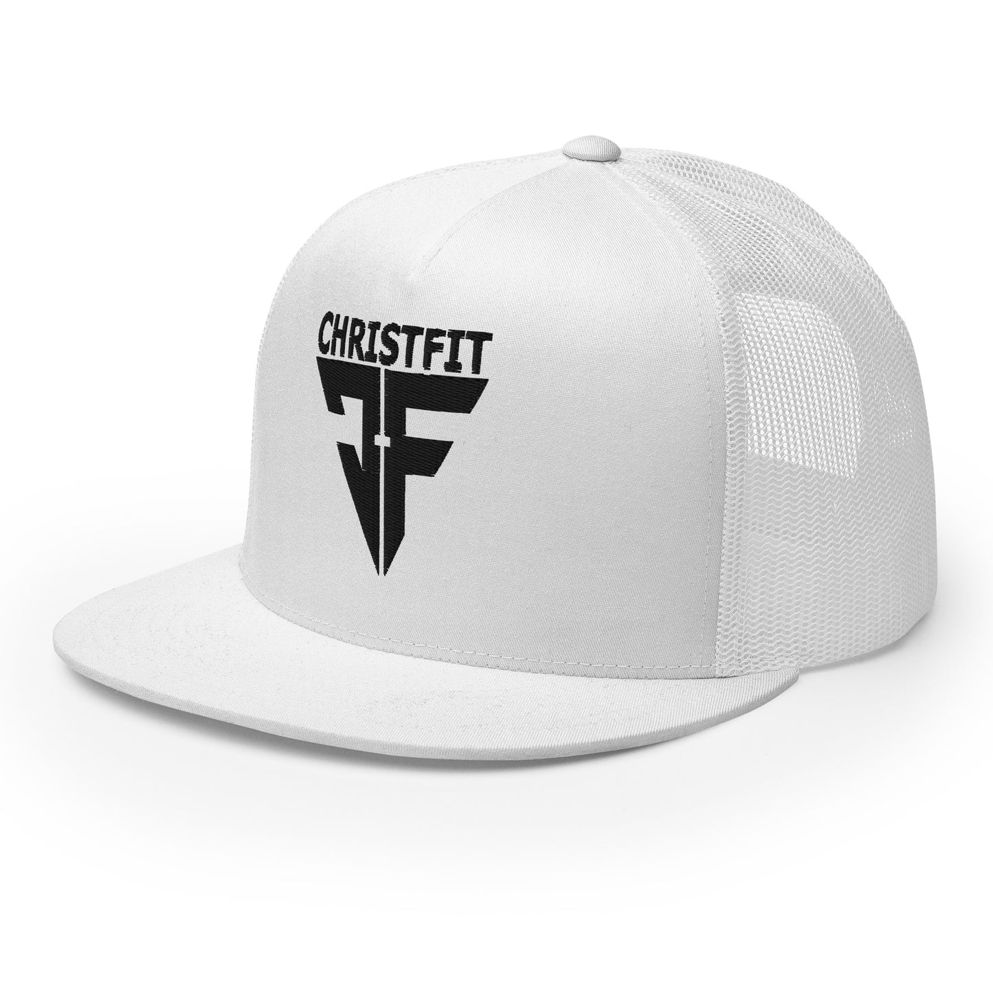 CHRISTFIT - ORIGINAL COLLECTION - WHITE on WHITE - Open Back Trucker Cap