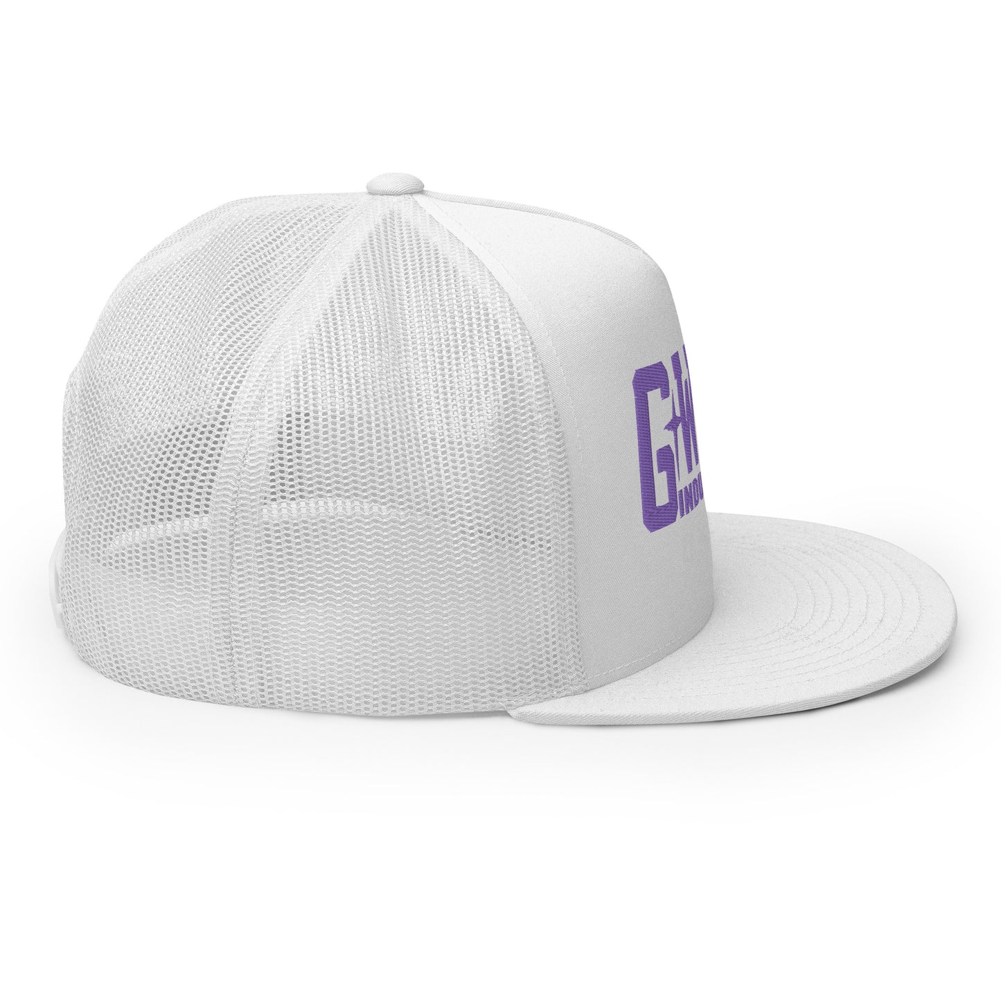GWORD INDUSTRIES - THE LIVING TRUTH COLLECTION - Purple on White on White Back - Open Back Trucker Cap