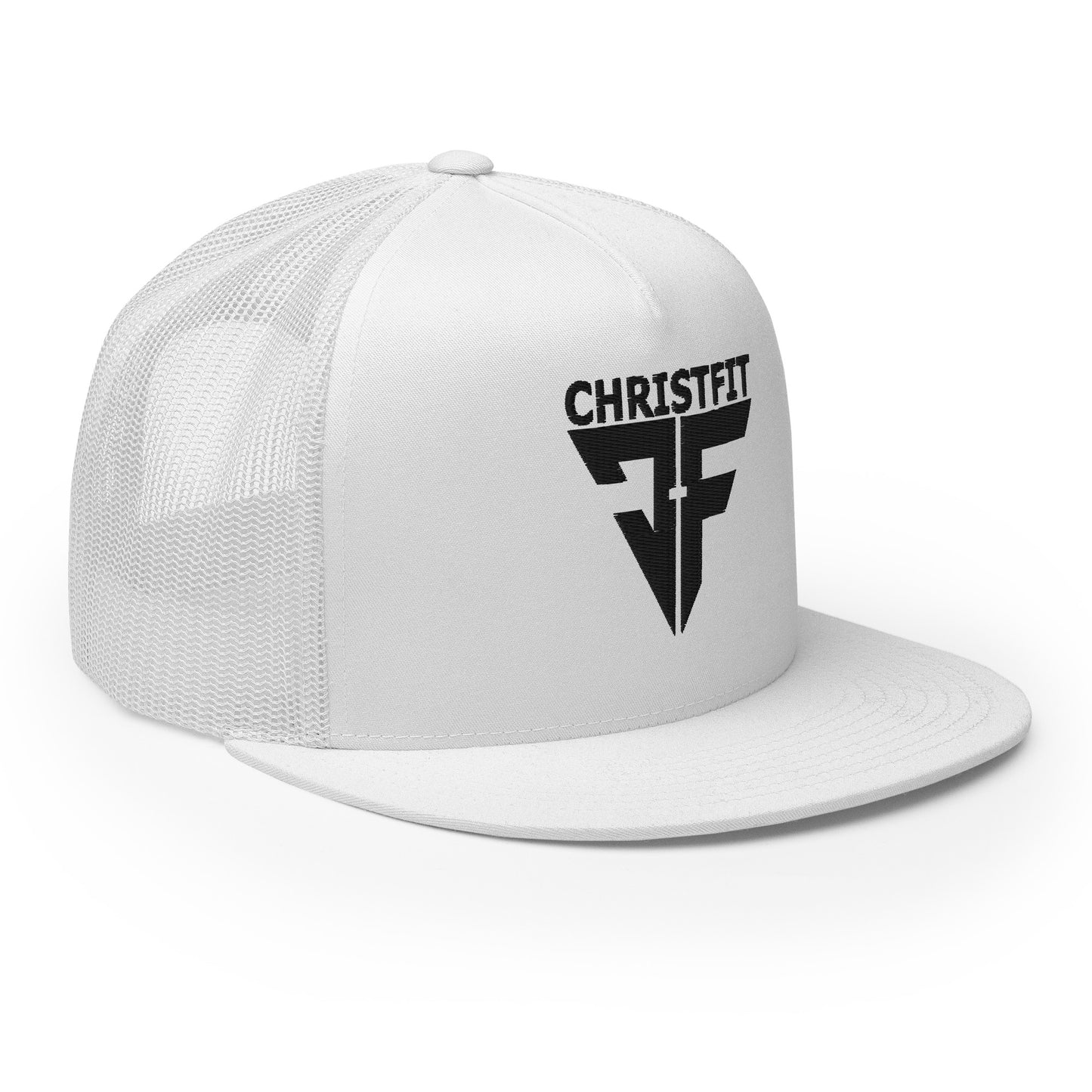 CHRISTFIT - ORIGINAL COLLECTION - WHITE on WHITE - Open Back Trucker Cap
