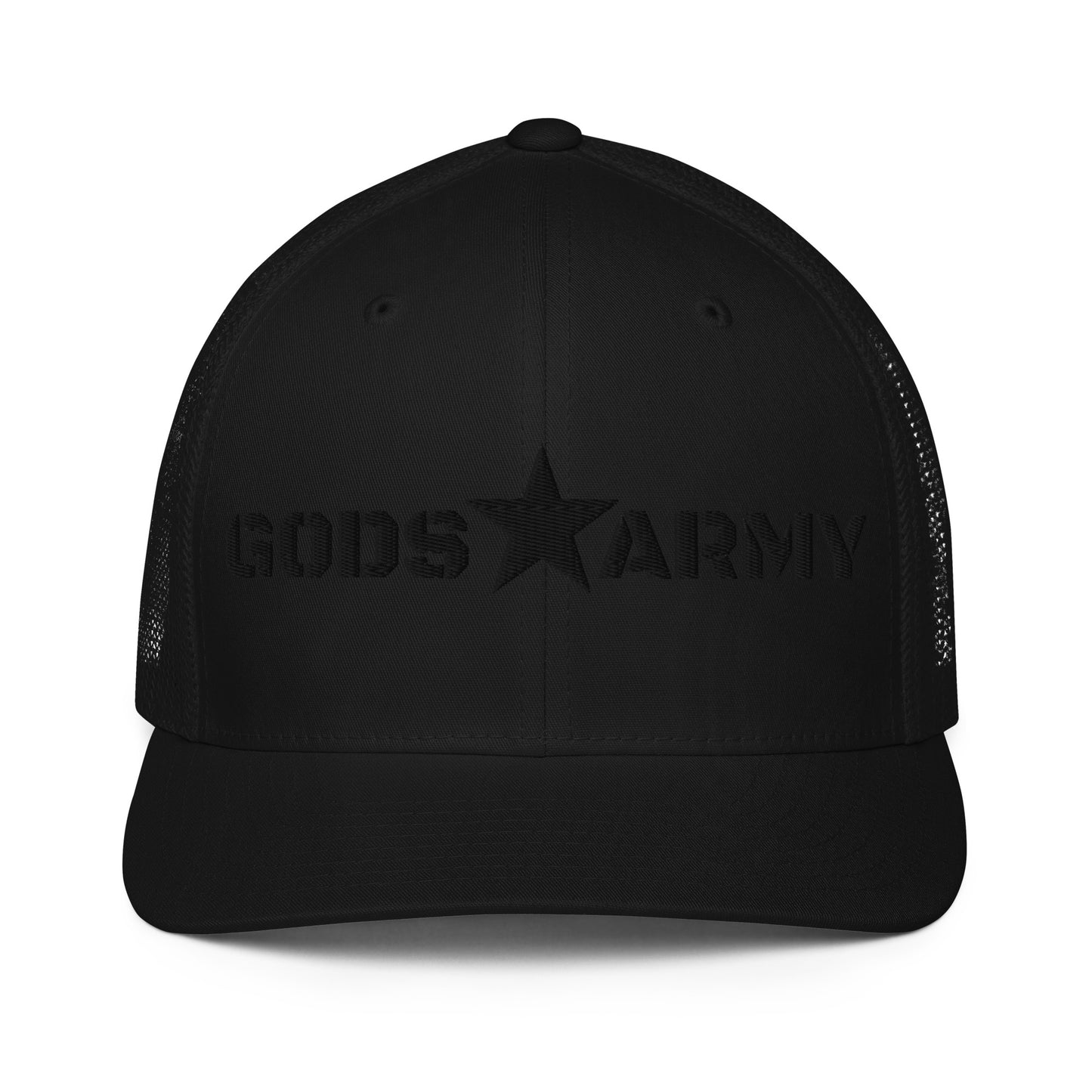 GODS ARMY - TRUE NORTH COLLECTION - Black on Black - Closed-back trucker cap