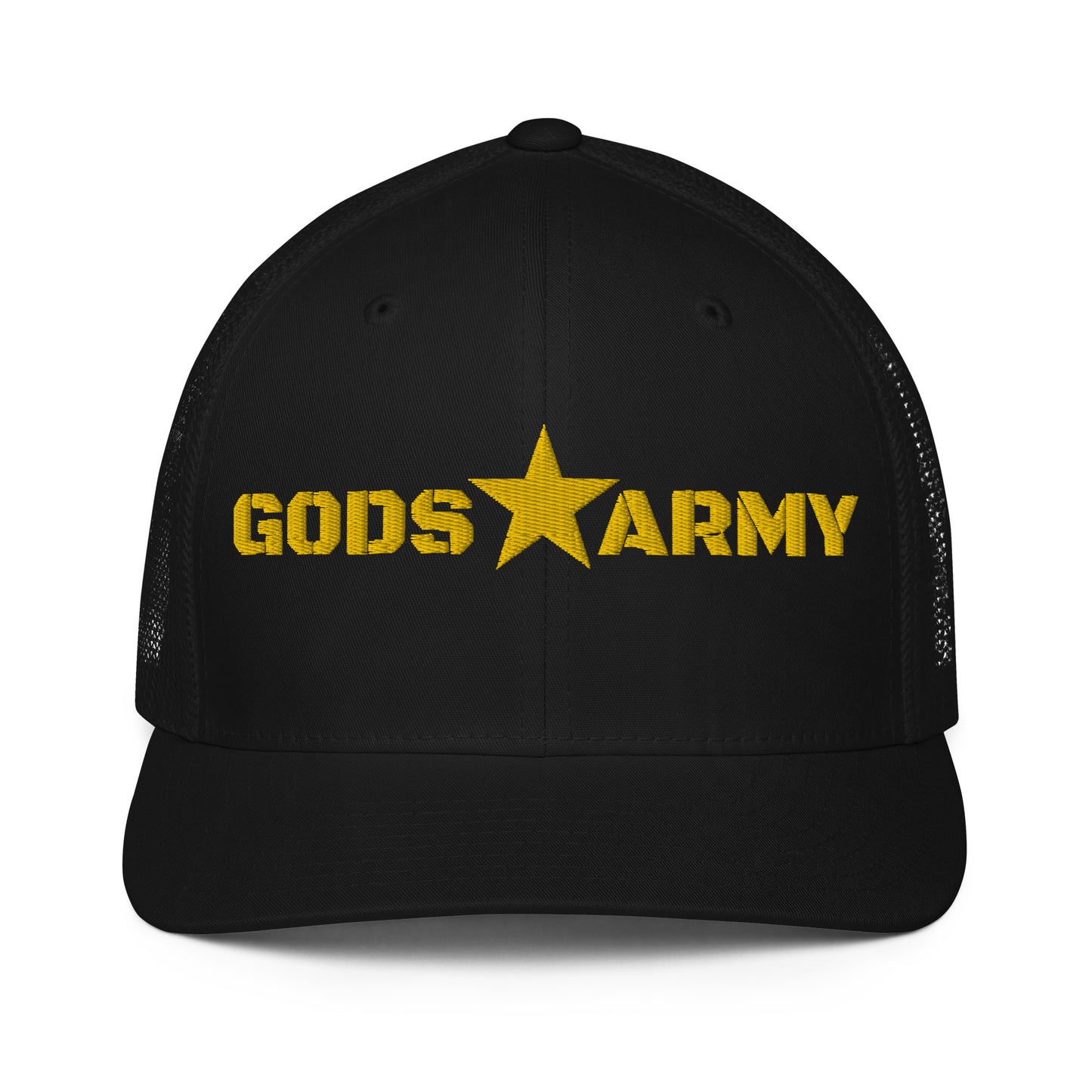 GODS ARMY - TRUE NORTH COLLECTION - Gold on Black - Closed-back trucker cap
