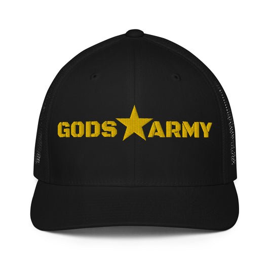 GODS ARMY - TRUE NORTH COLLECTION - Gold on Black - Closed-back trucker cap