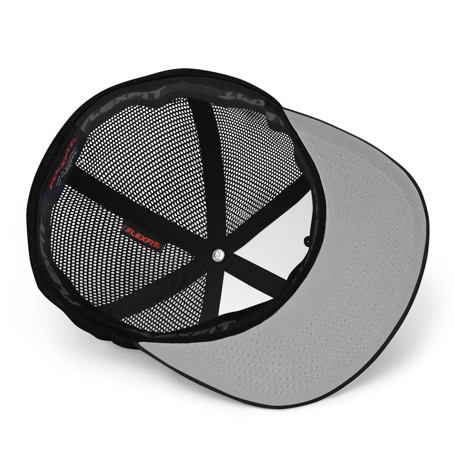 GODHEAD - CHRIST COLLECTION - WHITE on BLACK with BLACK BACK - Closed Back Trucker Cap
