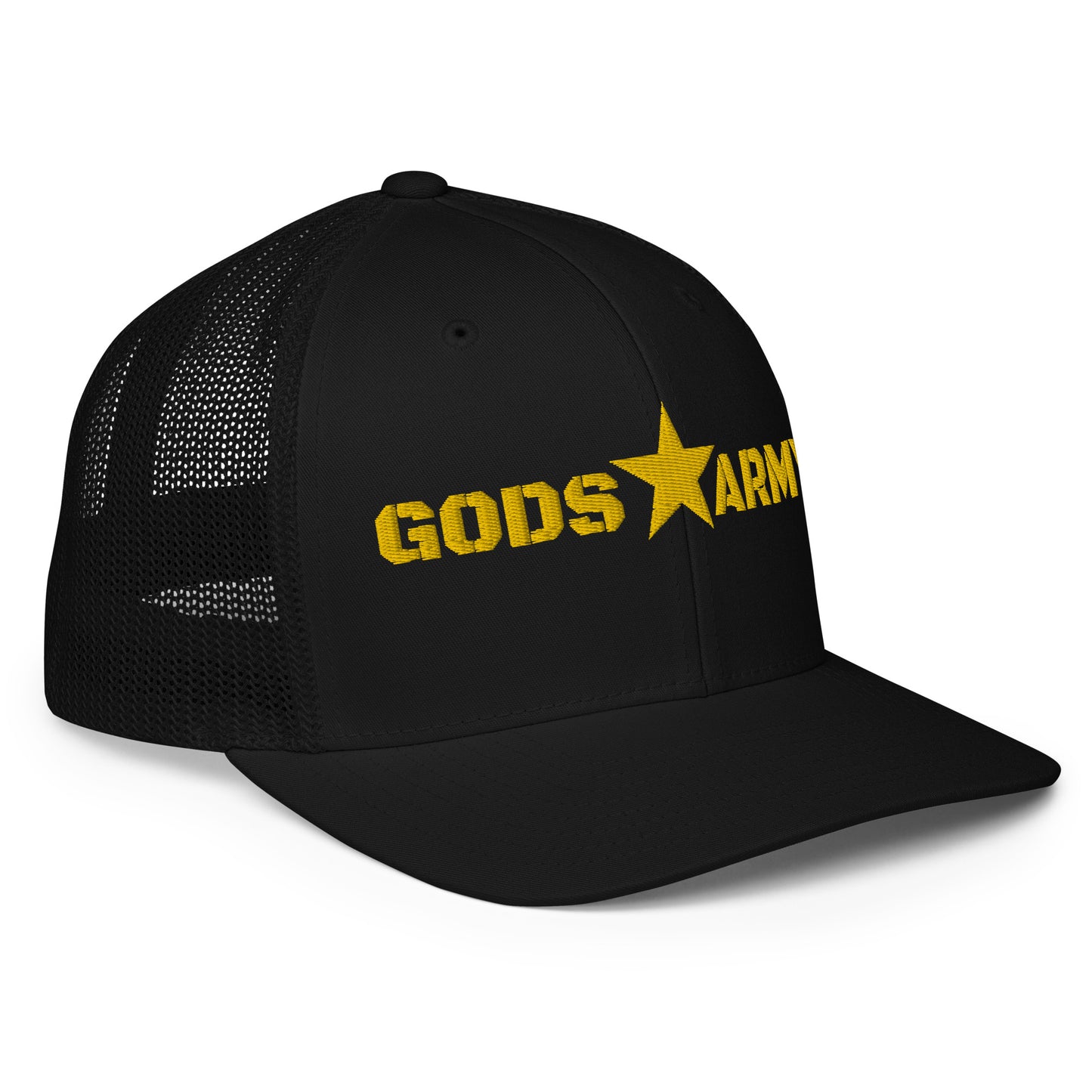 GODS ARMY - TRUE NORTH COLLECTION - Gold on Black - Closed-back trucker cap