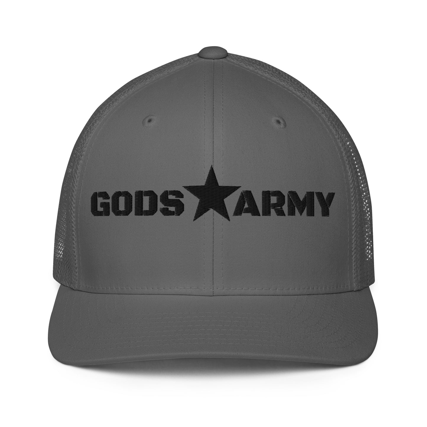 GODS ARMY - TRUE NORTH COLLECTION - Black on Grey/Gray - Closed-back trucker cap