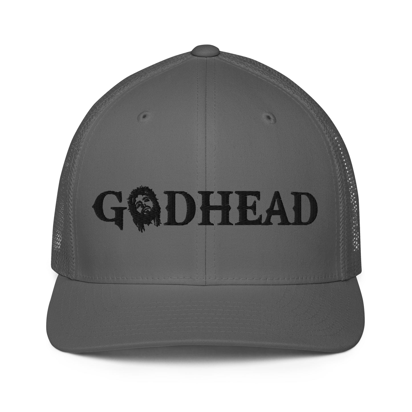 GODHEAD - CHRIST COLLECTION - BLACK on GREY\GRAY - Closed Back Trucker Cap