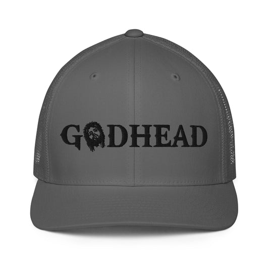 GODHEAD - CHRIST COLLECTION - BLACK on GREY\GRAY - Closed Back Trucker Cap