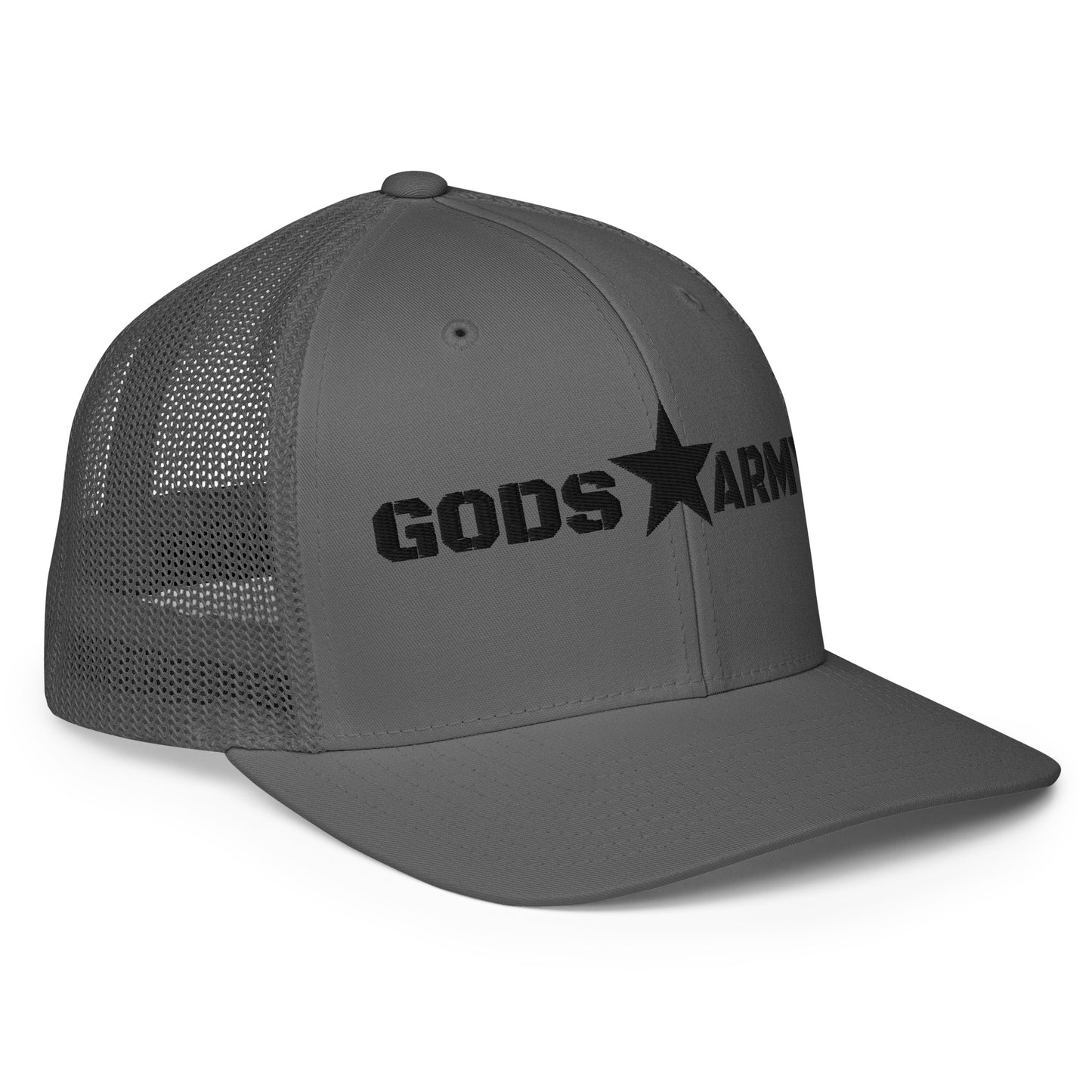 GODS ARMY - TRUE NORTH COLLECTION - Black on Grey/Gray - Closed-back trucker cap